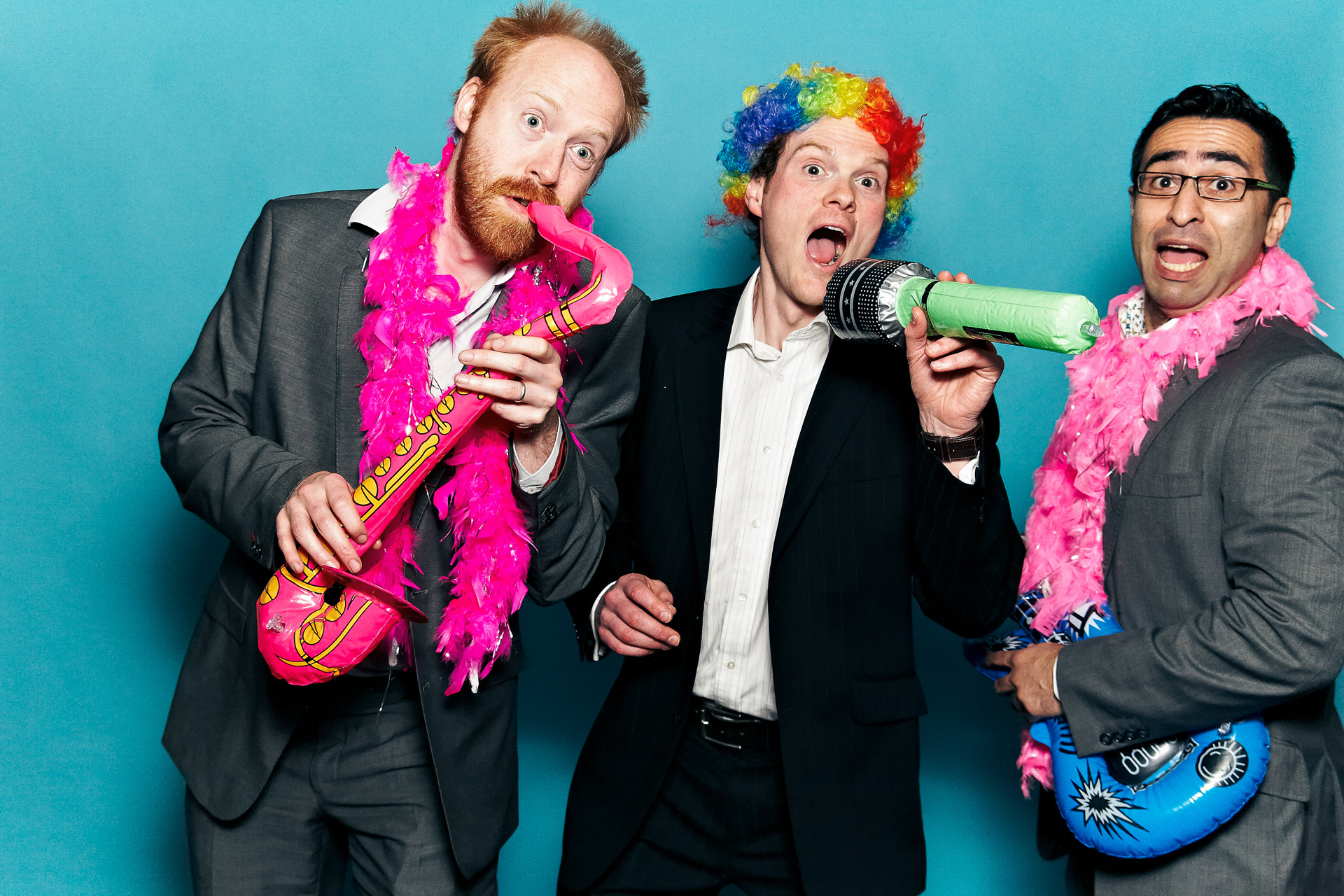 Wedding party studio photo booth at a wedding in Doncaster