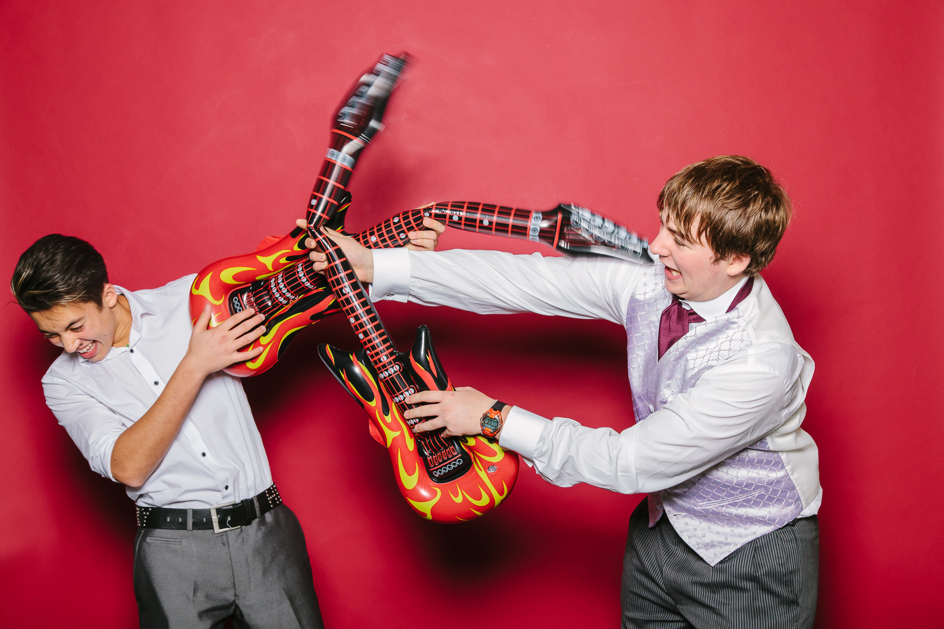 Wedding party studio photo booth at a wedding in Harrogate