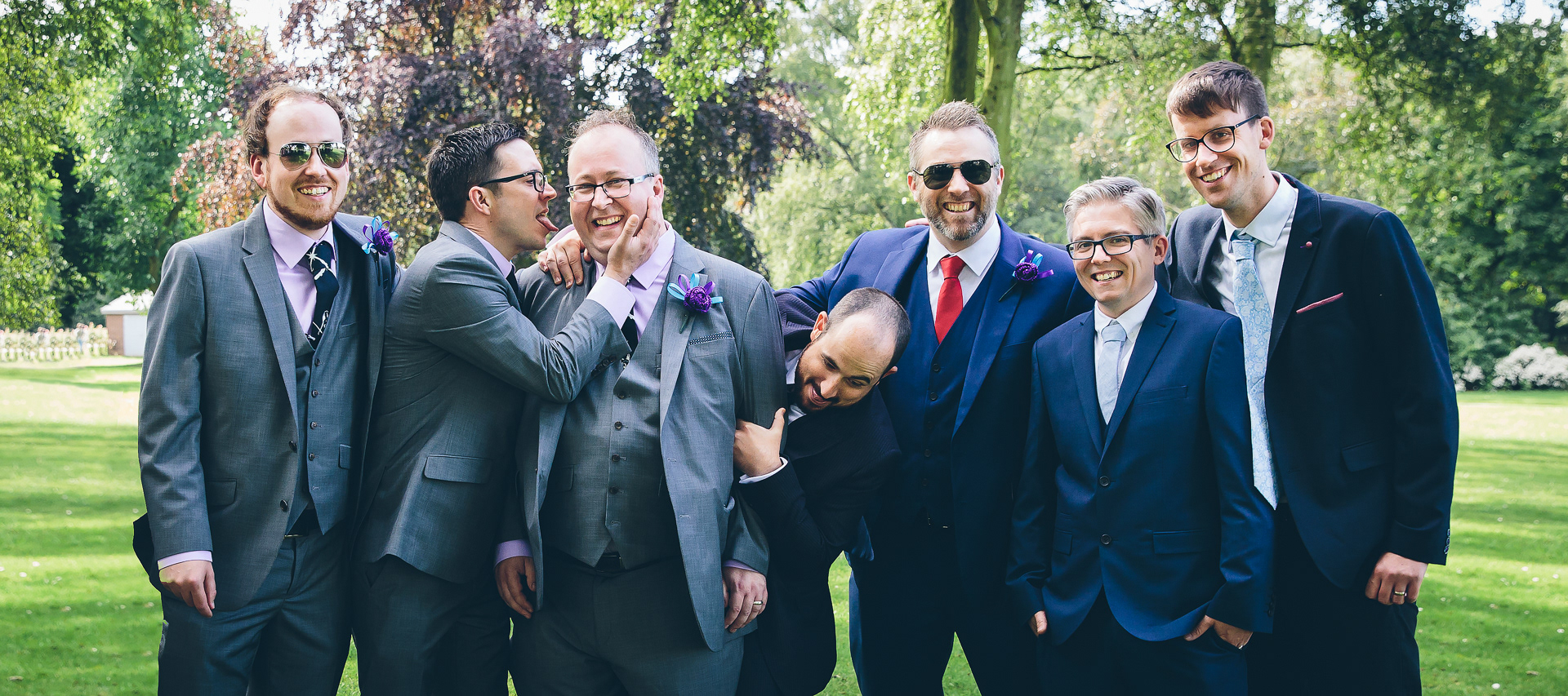 Groom and Groomsmen at a wedding in Lincolnshire