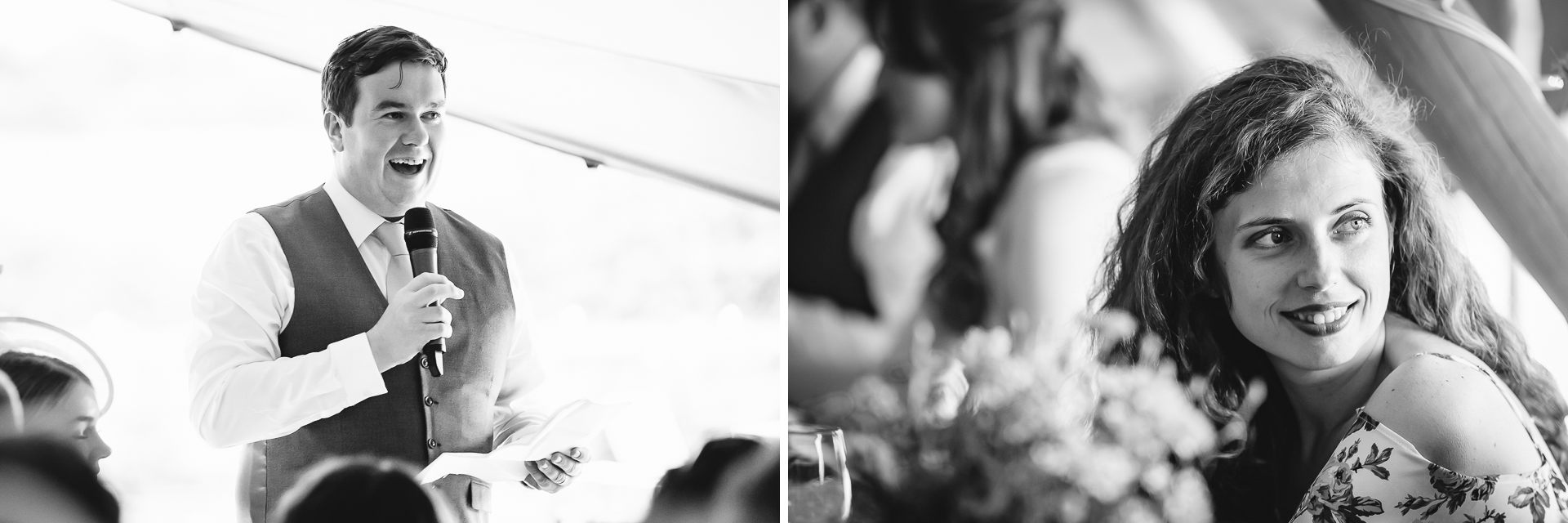 Natural documentary photography of wedding guests