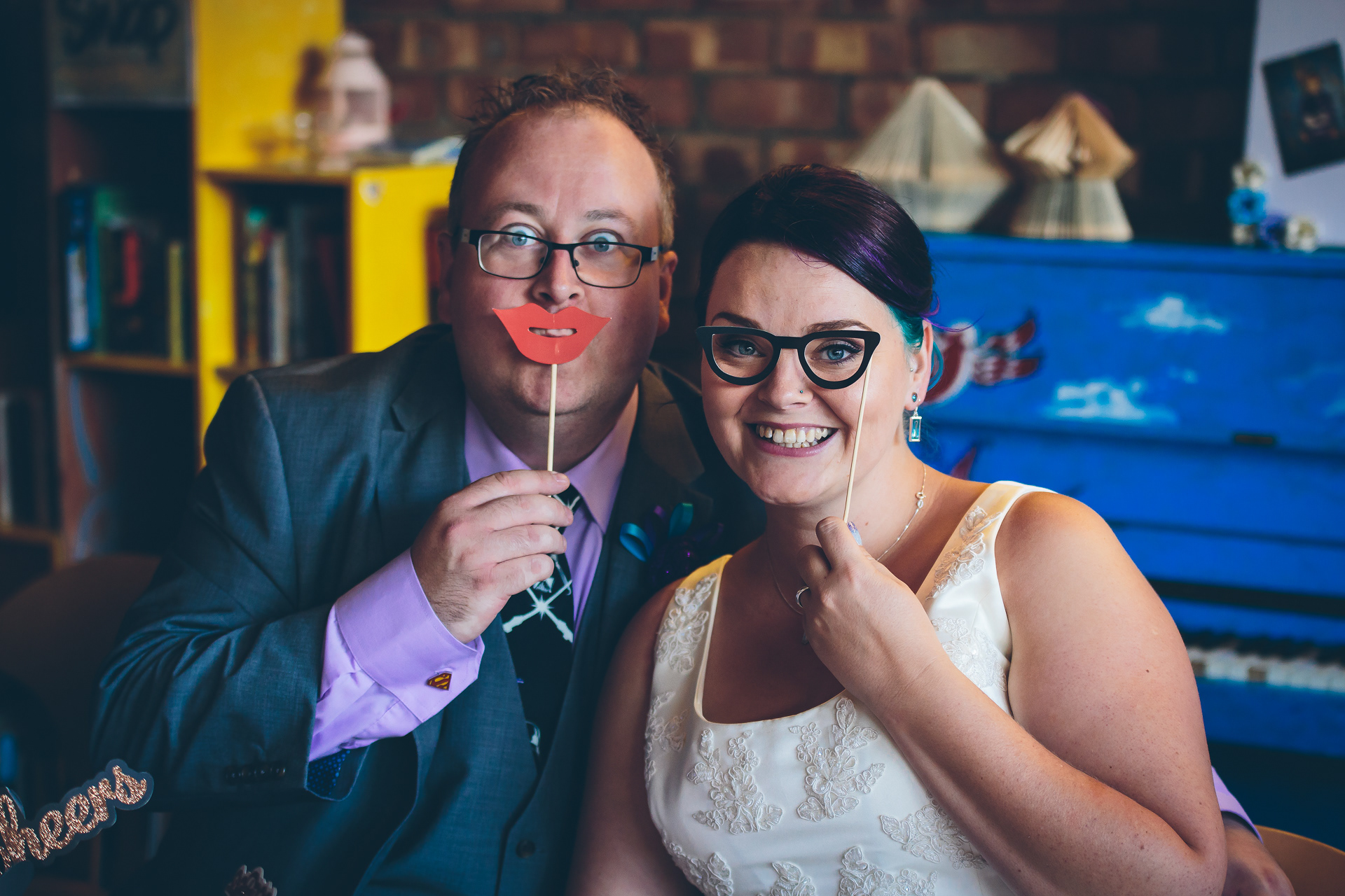 Bride and Groom at a Wedding reception in Lincolnshire
