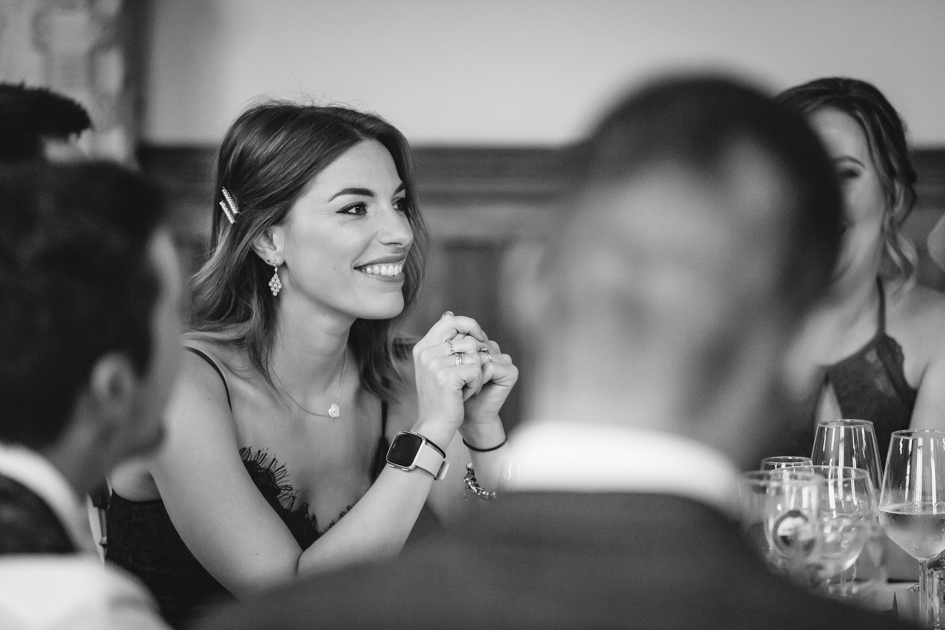 Guests at a wedding at Carlton Towers, Yorkshire, England