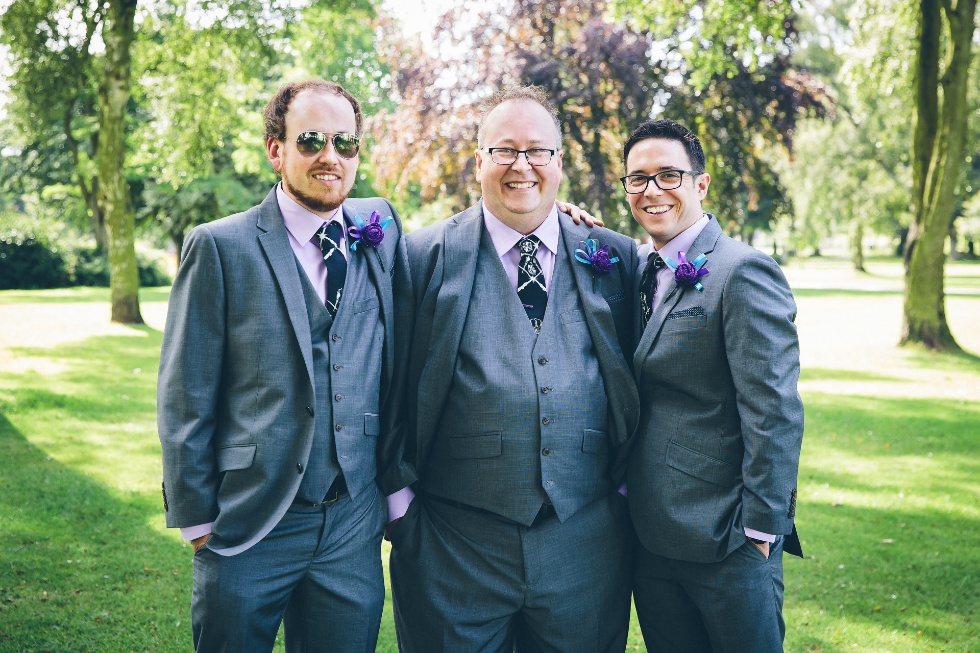 Groom and Groomsmen at a wedding in Lincolnshire