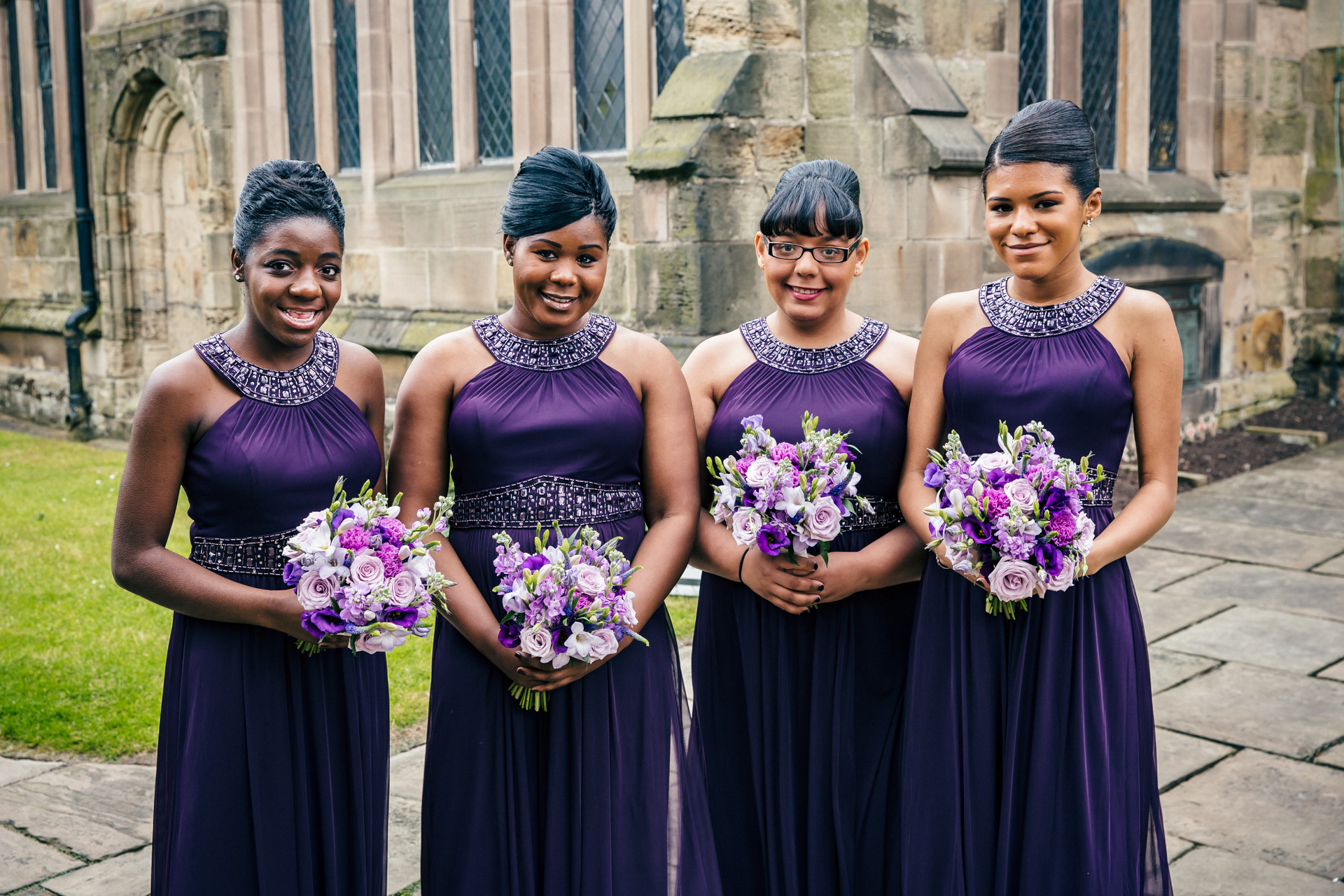 Bridesmaids at a wedding in Nottinghamshire