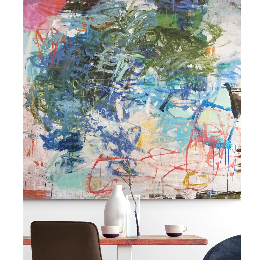 Blue & Green  | 48x48 in  | $4000.00