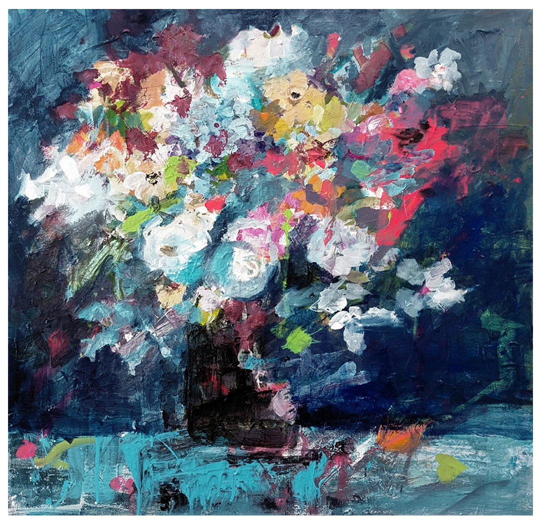 Sugar Moon Bouquet  | 36x36x2  | $3000.00