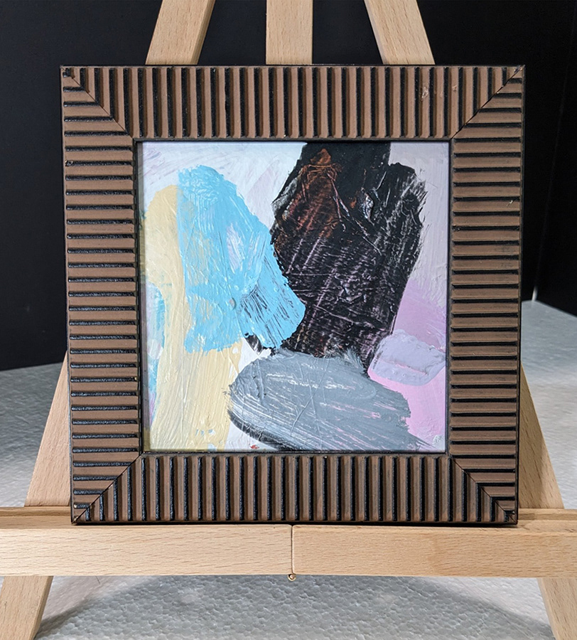 Abstr-22 | mixed media paper 7x7 in  |$190.00