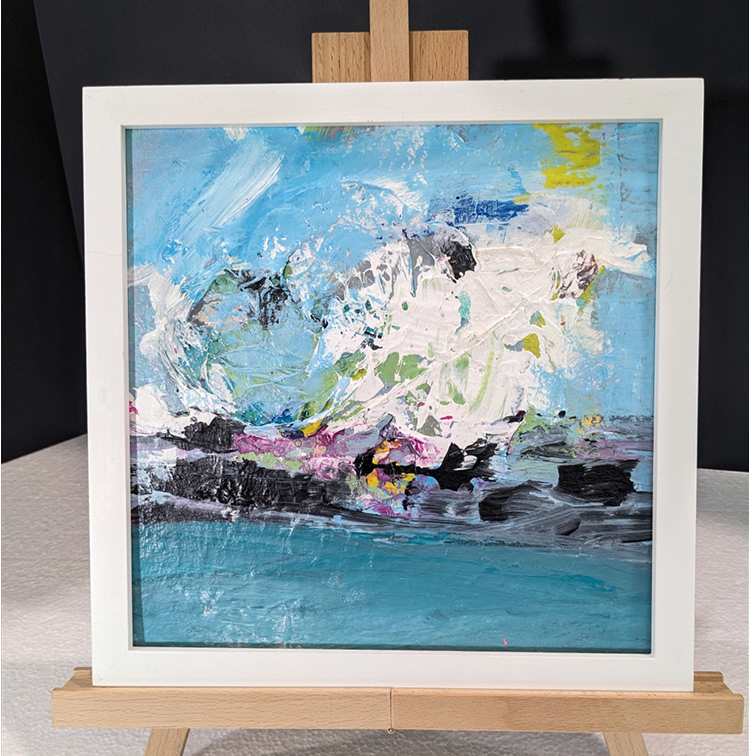  Mixed media flat canvas. Frame size 11x11"  | $230.00 each