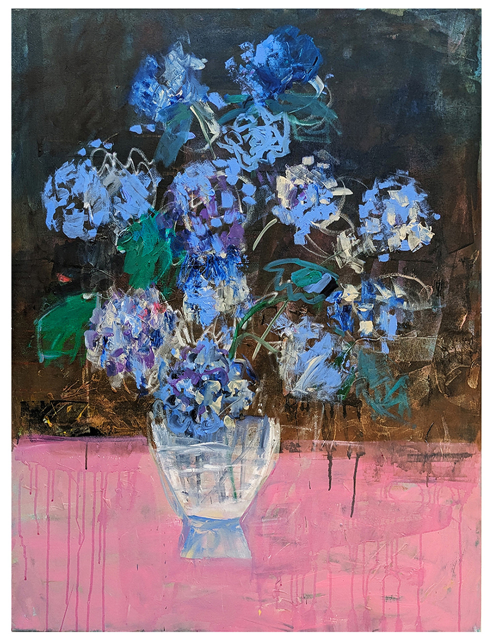 Blue Hydrangeas  | 48x36x2  |  $3600.00