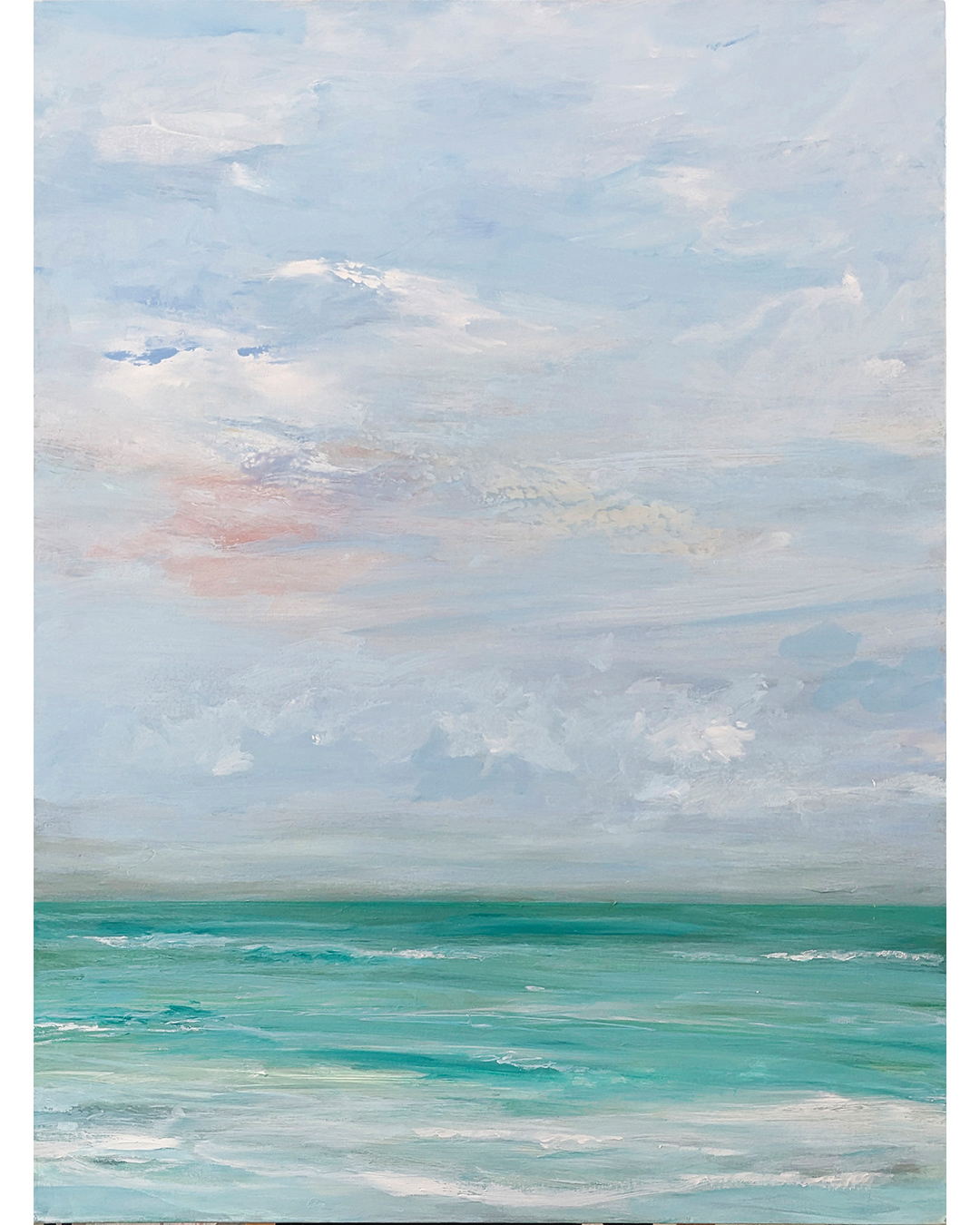 Ocean Mood 150 36x48x1.5  acrylic canvas $900.00