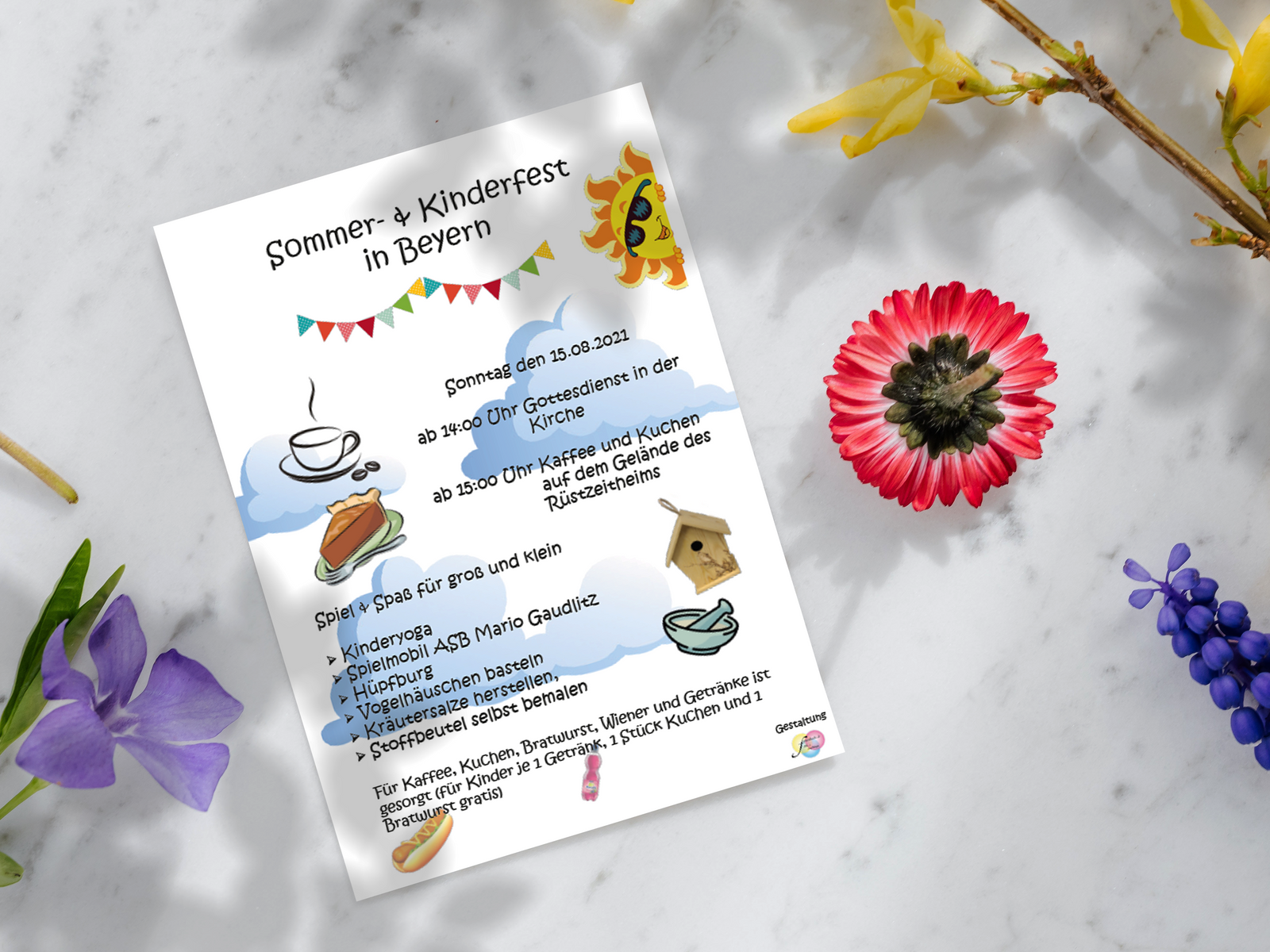 Flyer Kinderfest Beyern 2021