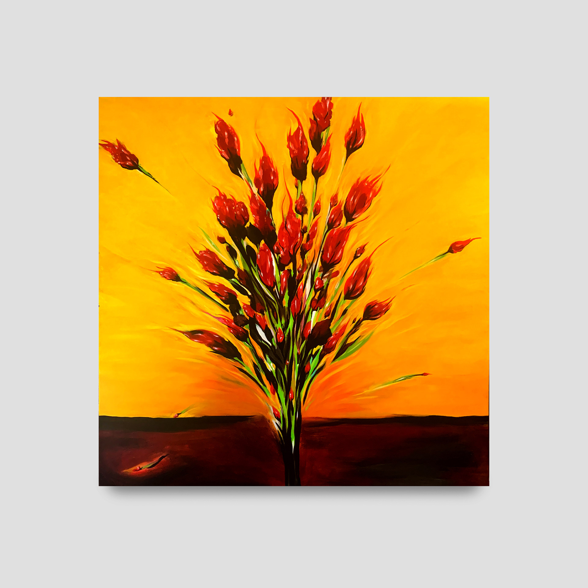 RARE BLOOM 48"x48" Acrylic on Canvas $1500