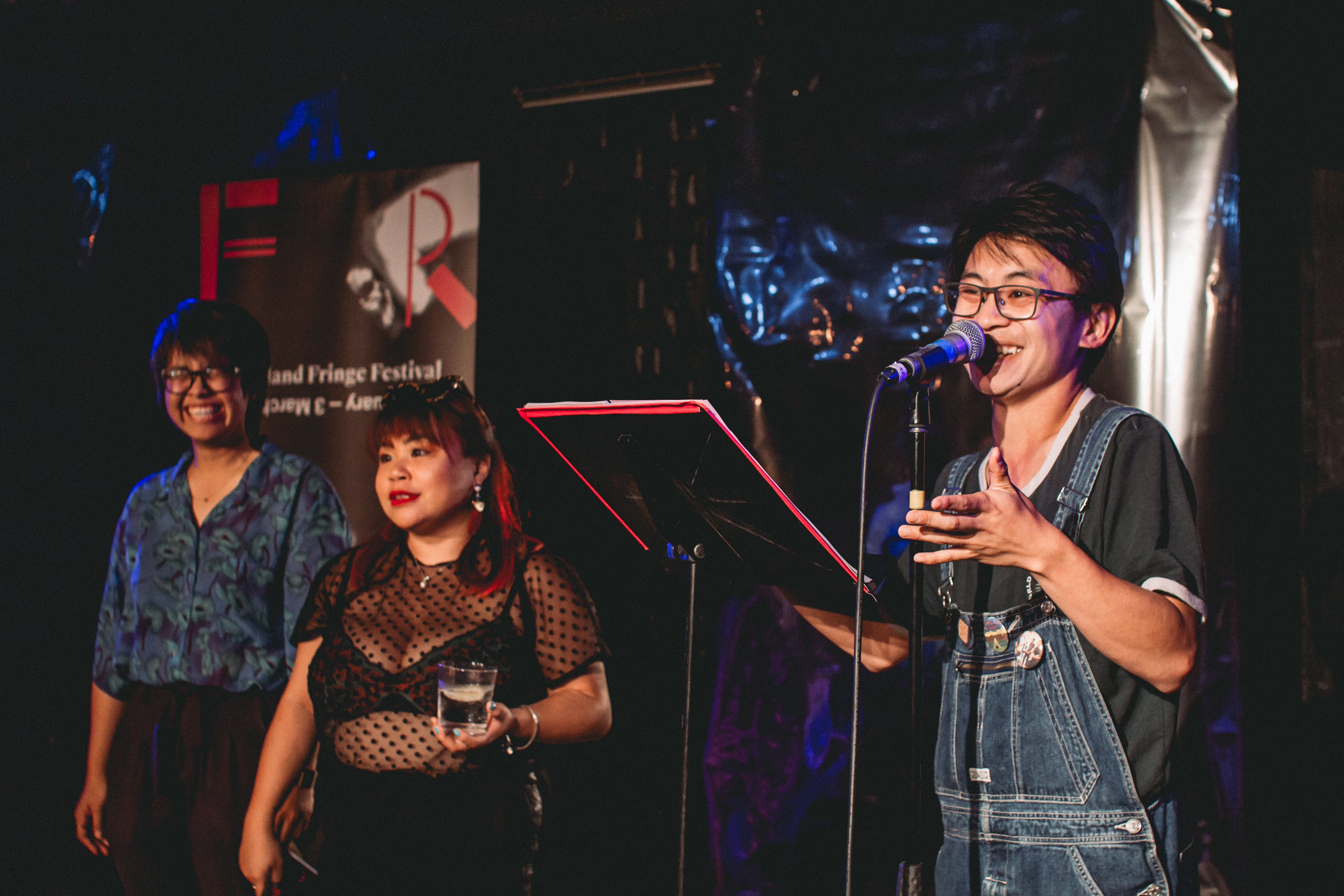 The IMRC cast receiving an award at Auckland Fringe Awards 2019, photo by Ankita Singh 2019