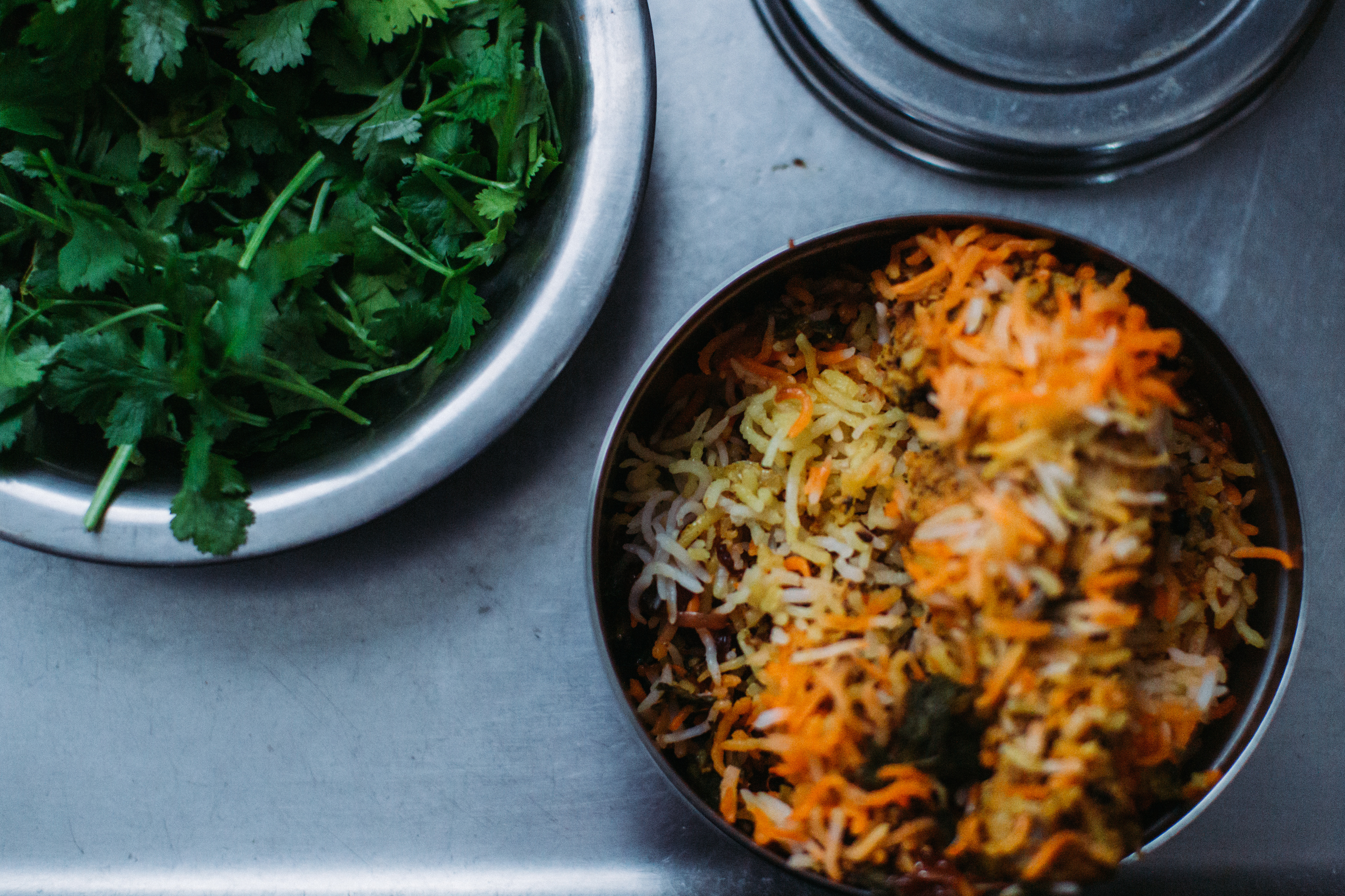 Biryani on set of 800 Lunches, photo by Ankita Singh 2019