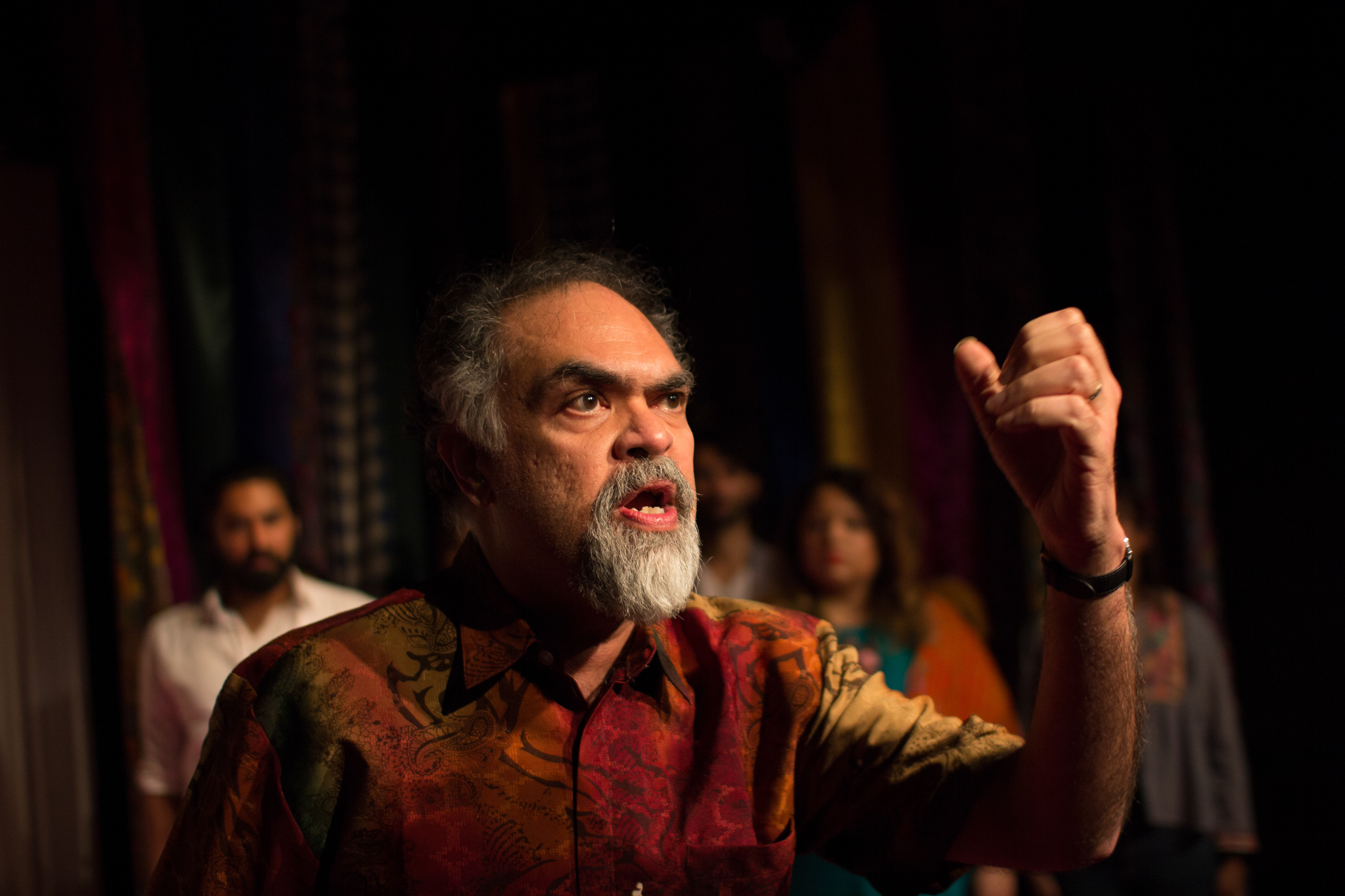 Mustaq Missouri performing his piece "The Audition", photo by Ankita Singh 2018