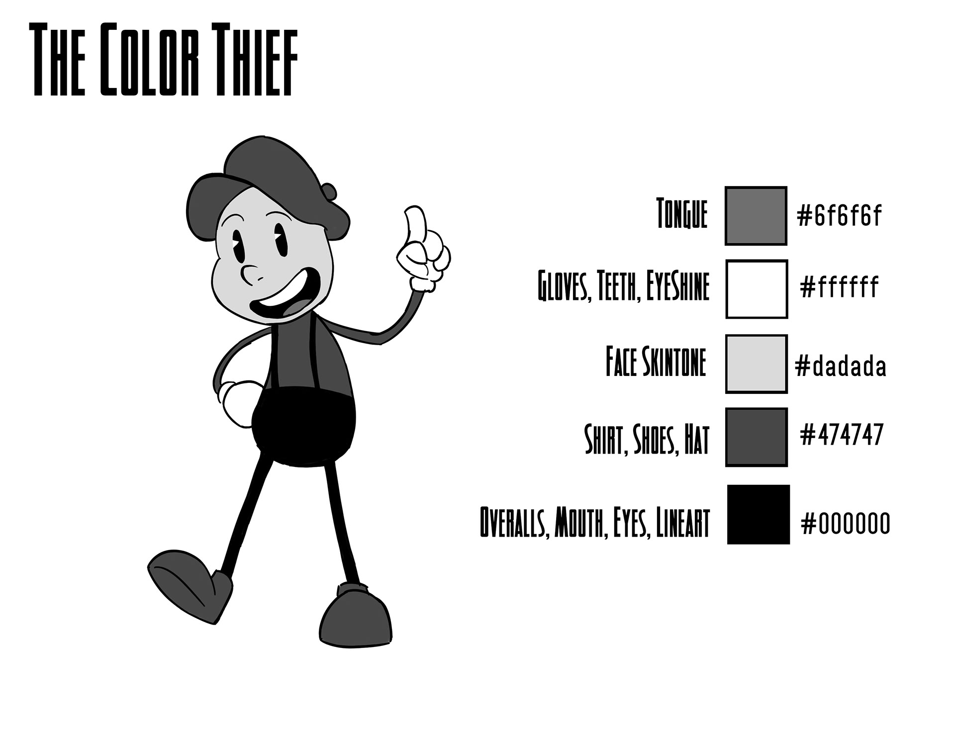 Final Character Design Color Key