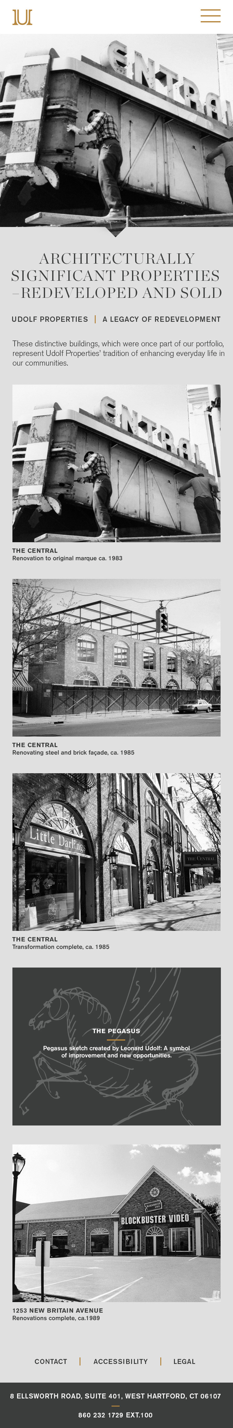 Mobile layout for heritage page