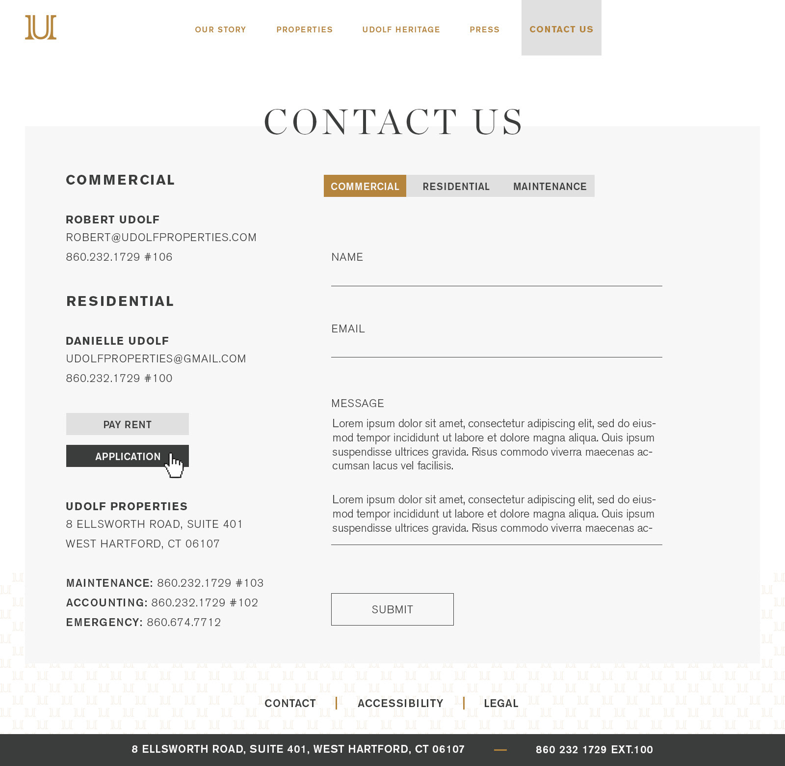 Contact form that will sort communication to the proper in box