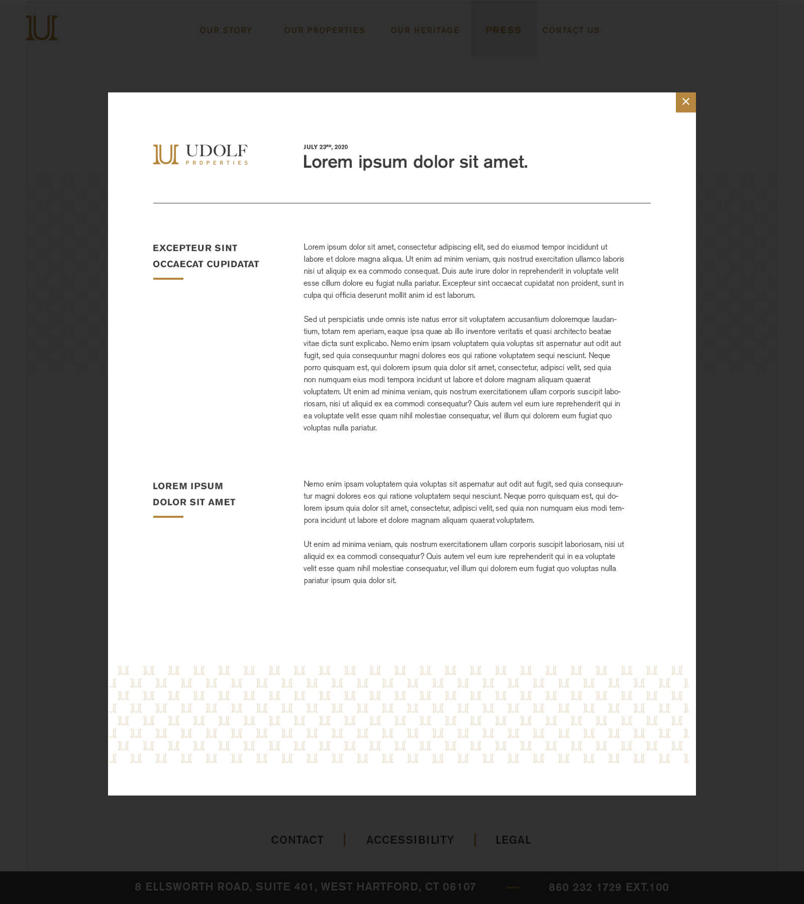 An example of article display layout once clicked in.