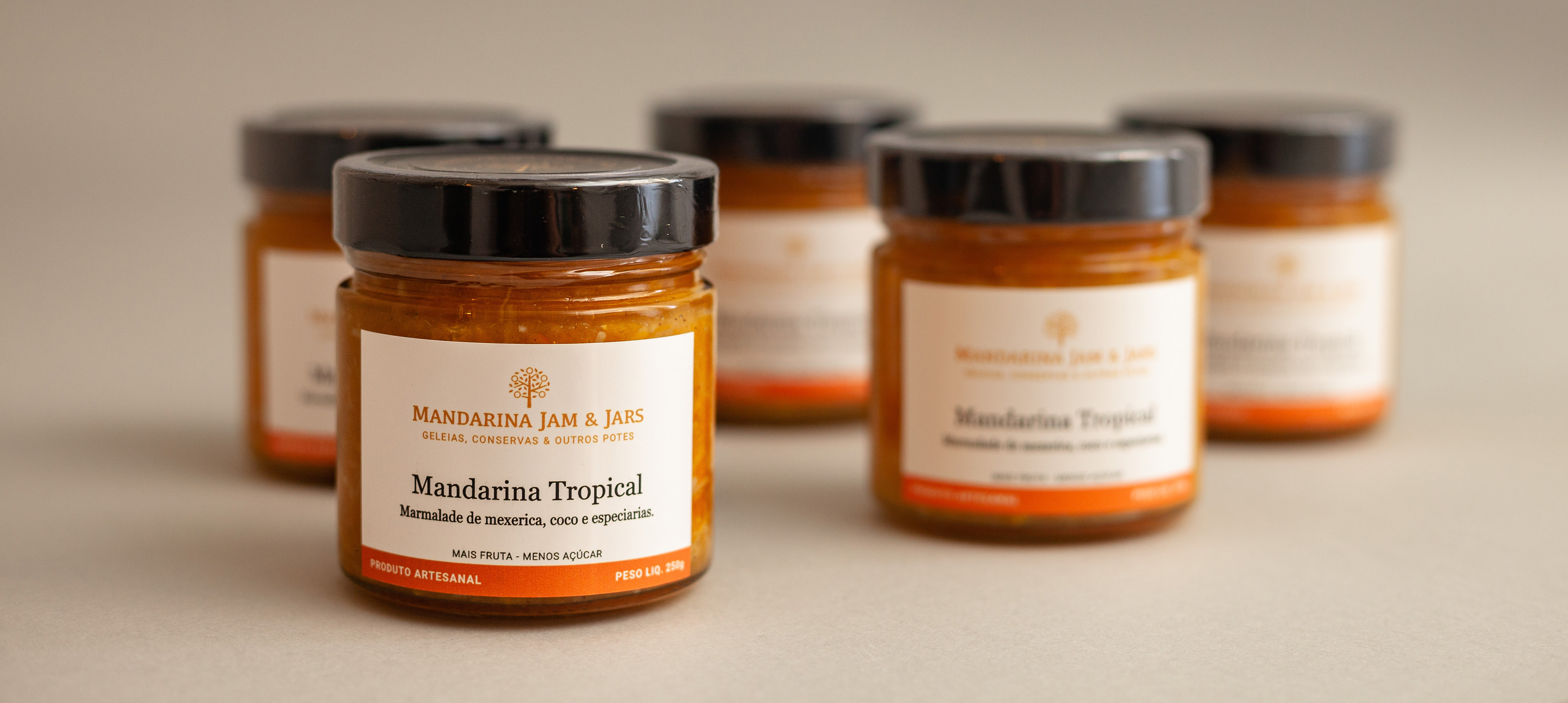 Geleias Mandarina Tropical da Mandarina Jam & Jars.
