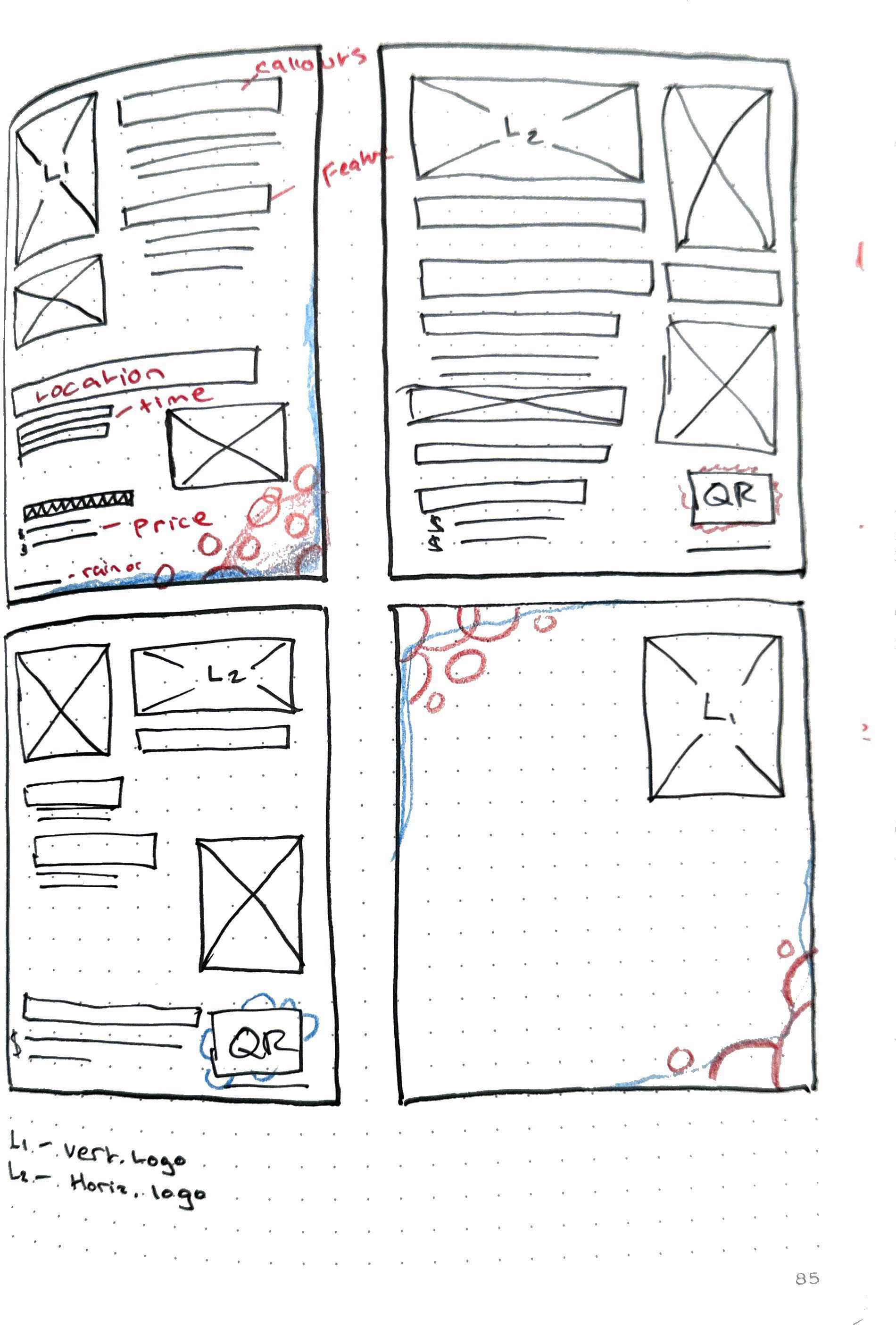 Initial layout sketches