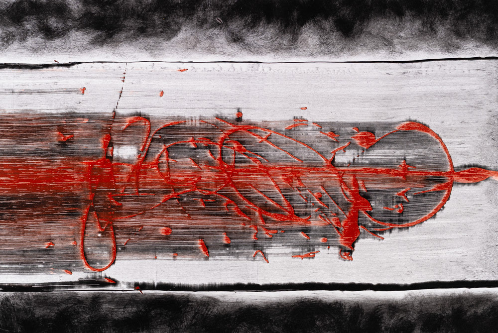 Acrílico, tinta litográfica, y pigmentos sobre papel. 100 x 70 cms. 2025.