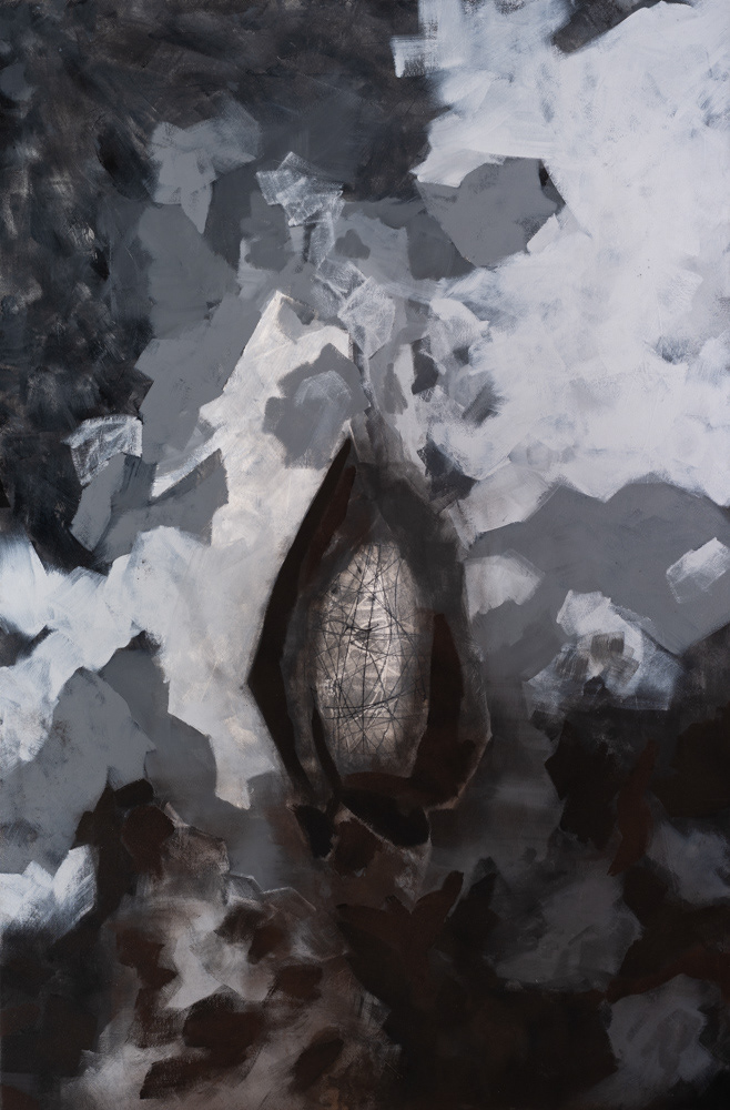 Esmalte y pigmento sobre lienzo. 180 x 120 cms. 2025.