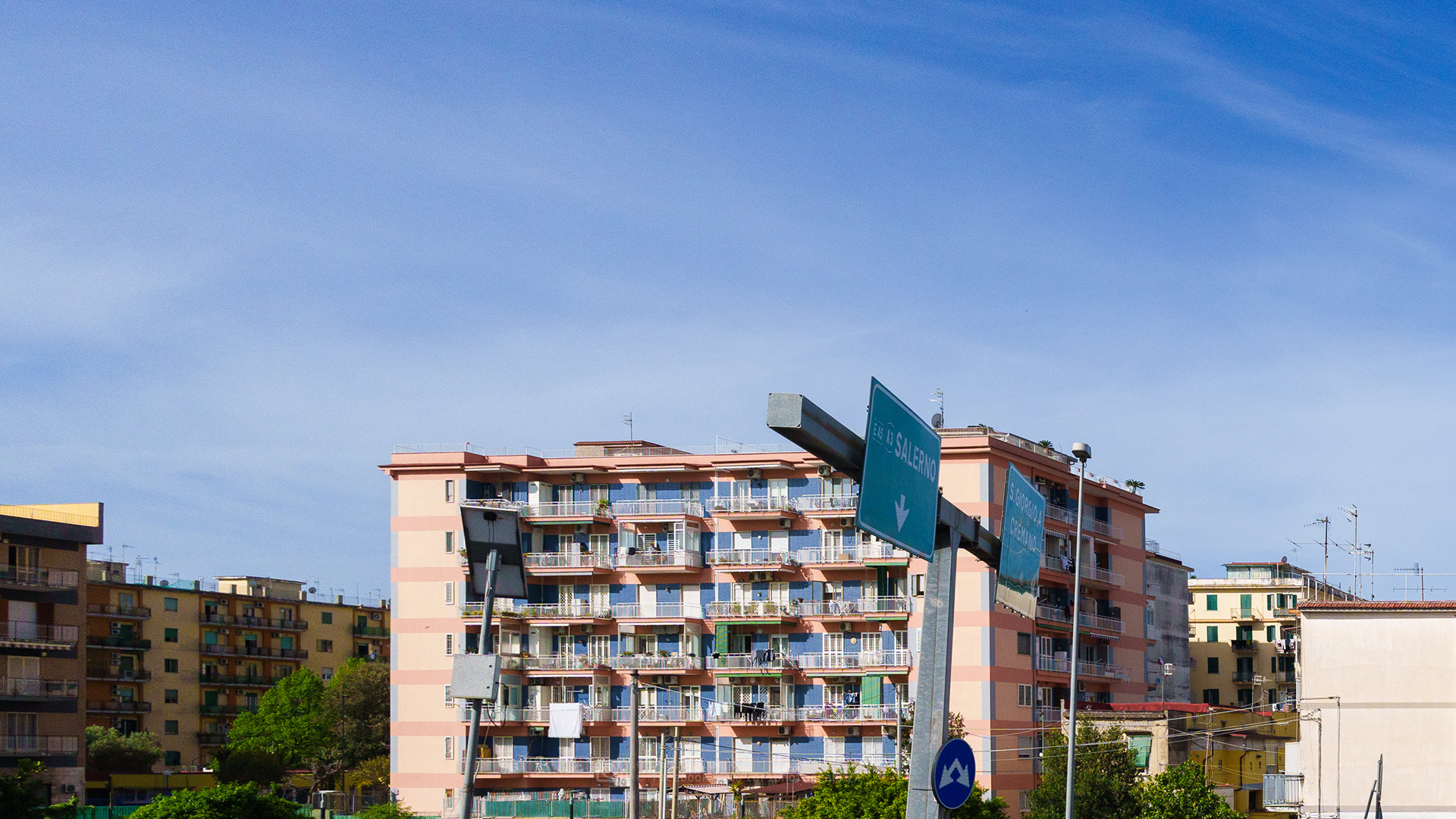 Some of the the sun soaked and eclectic urban architecture along Strada State 145