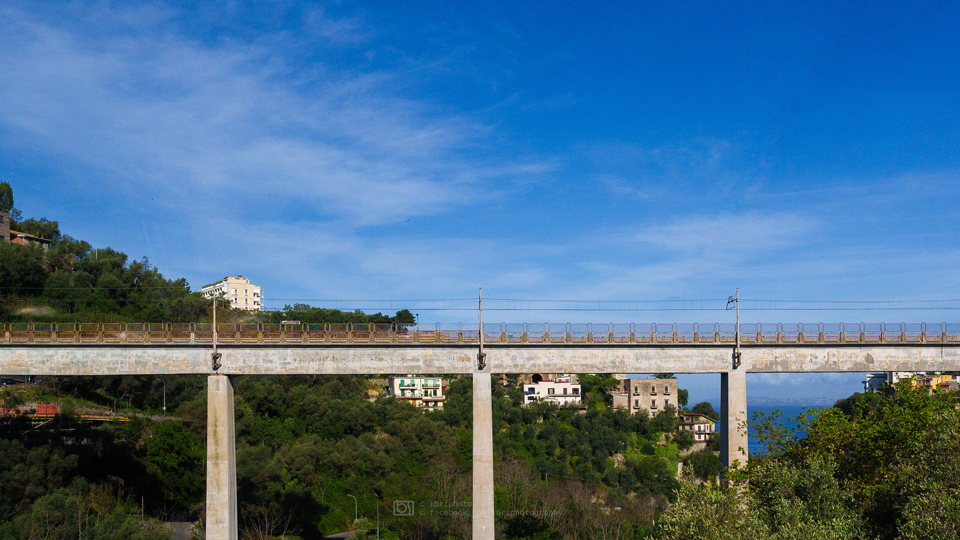 A bridge along the busy Naples - Sorrento train route
