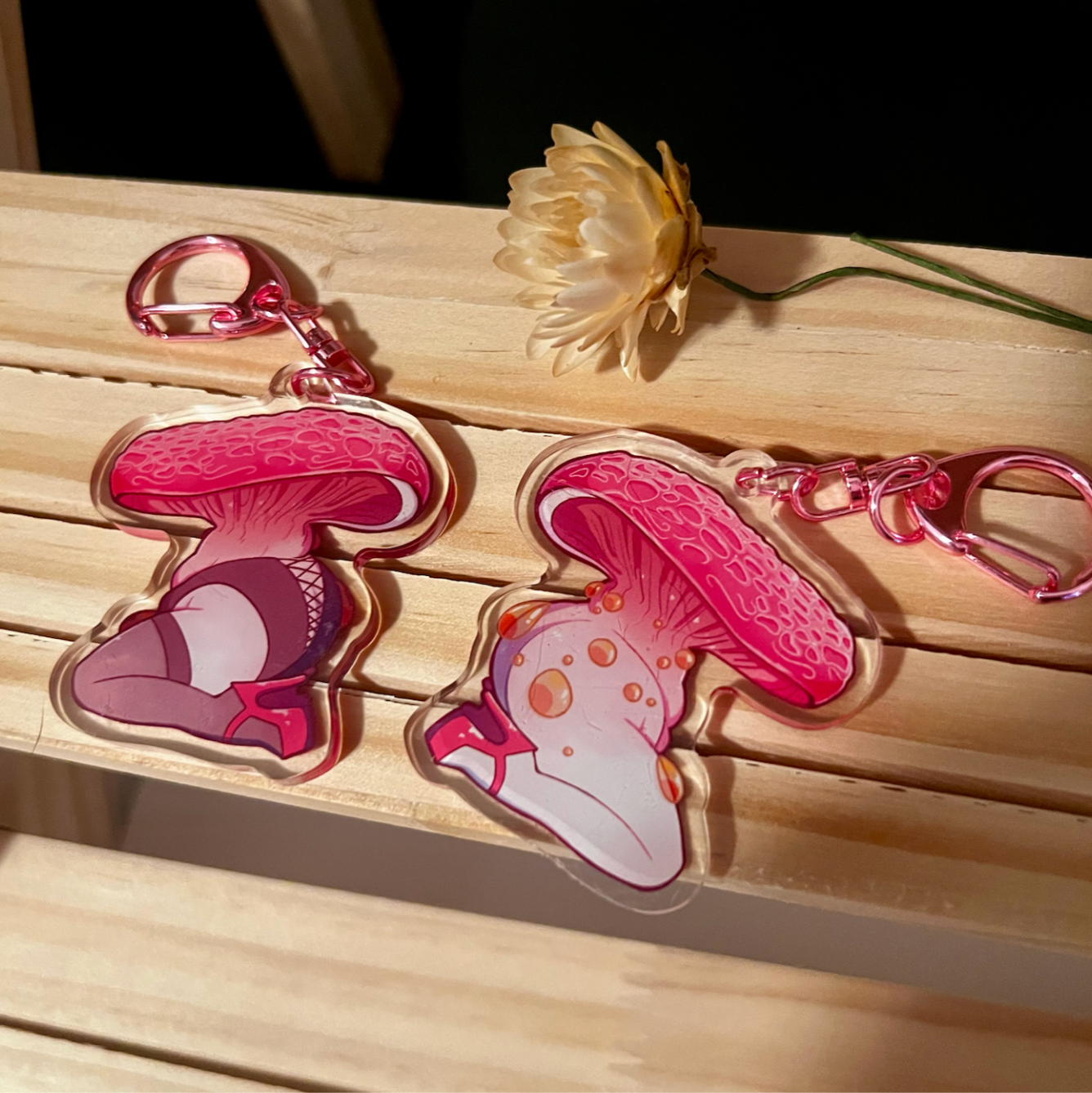 2.5" Double sided acrylic key chains