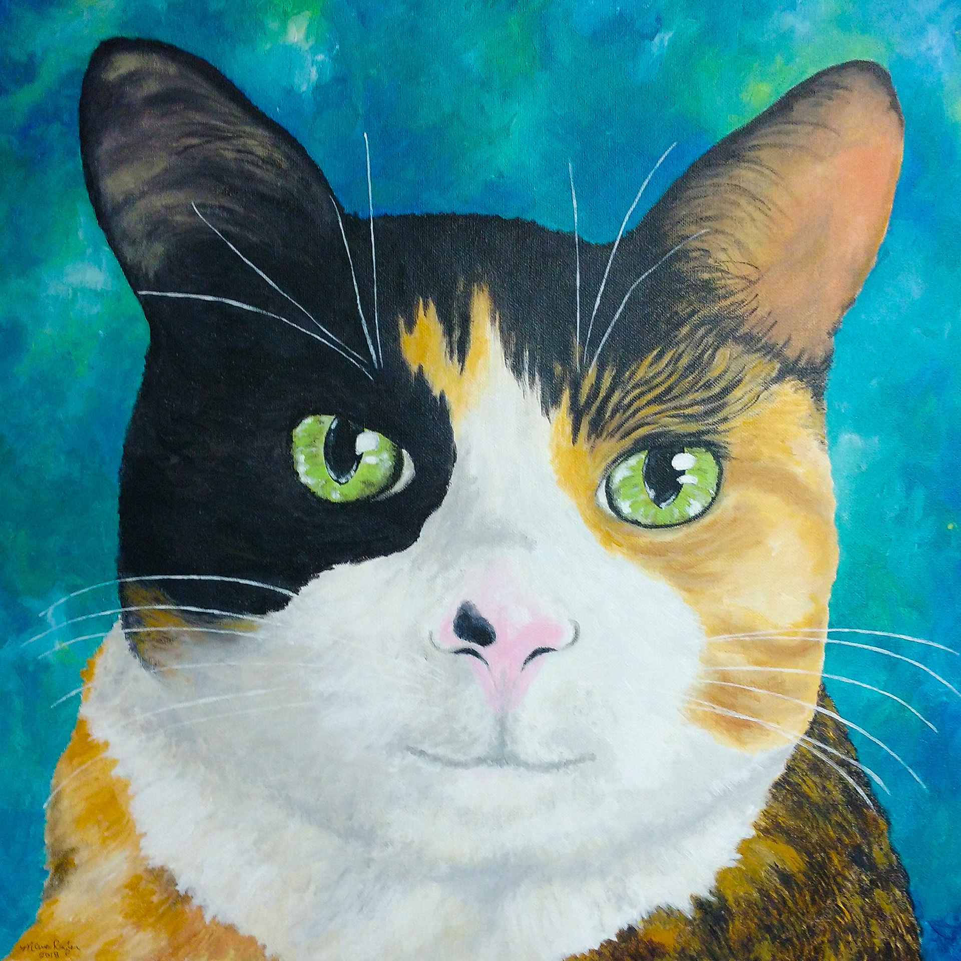 "Sam" - 20"x20" acrylic on canvas