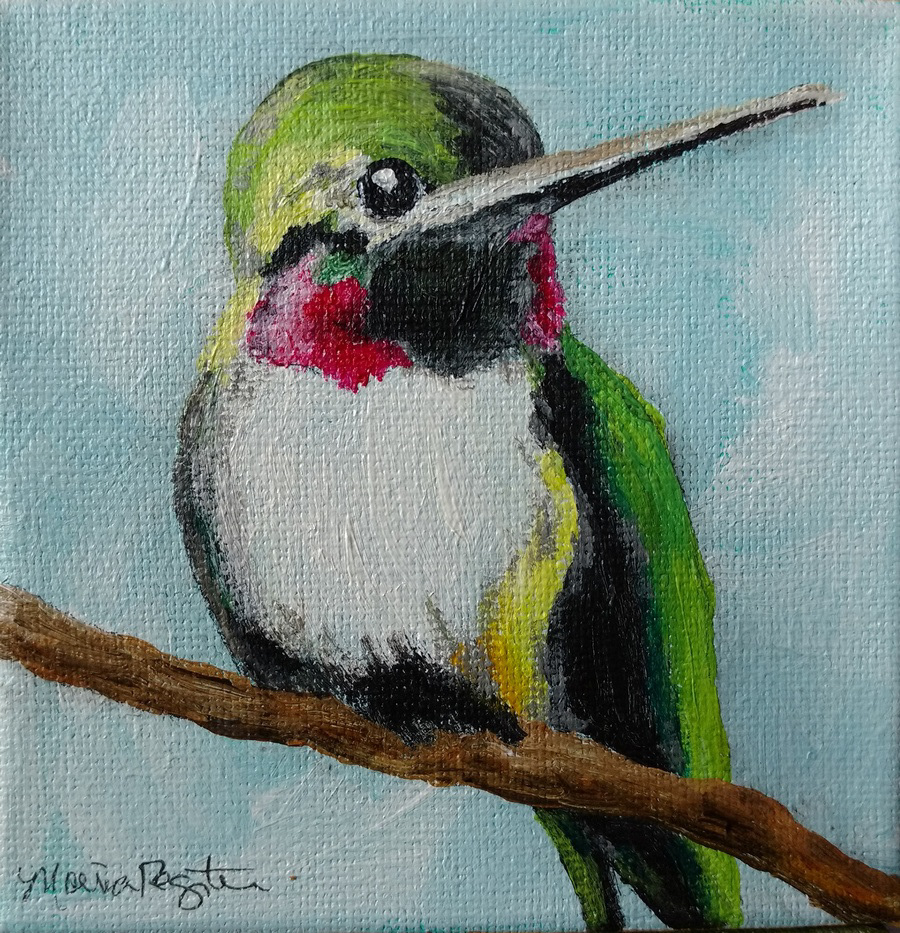 "Jasper" - 4"x4" acrylic on canvas