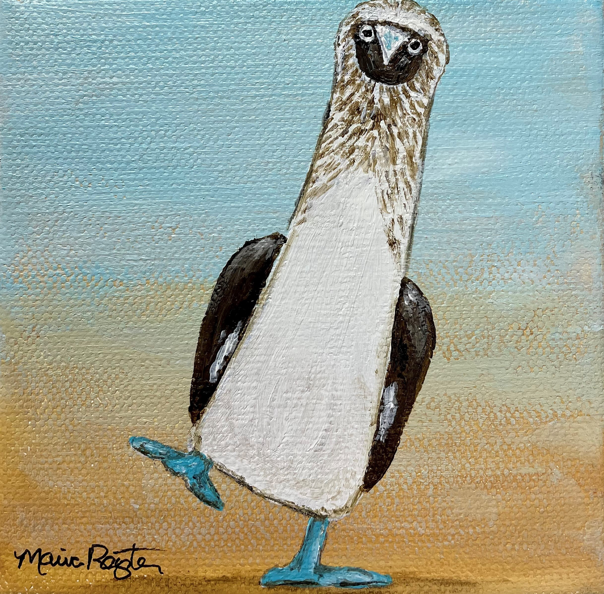 "Waldo" 4"x4" acrylic on canvas