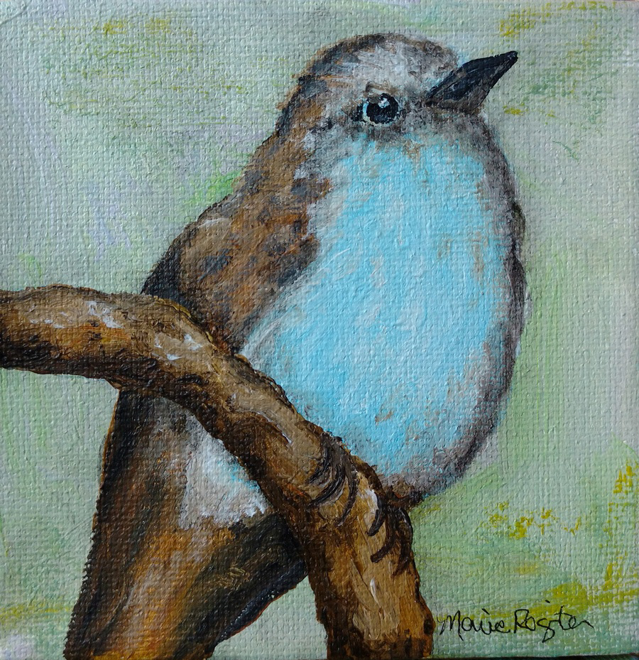 "Henry" - 4"x4" acrylic on canvas