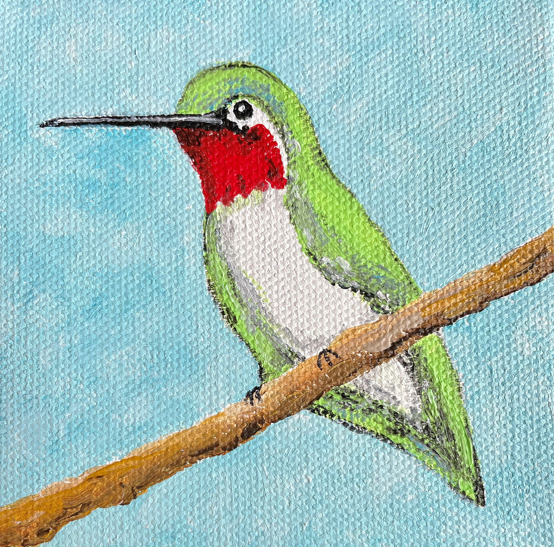 "Ripley" 4"x4" acrylic on canvas