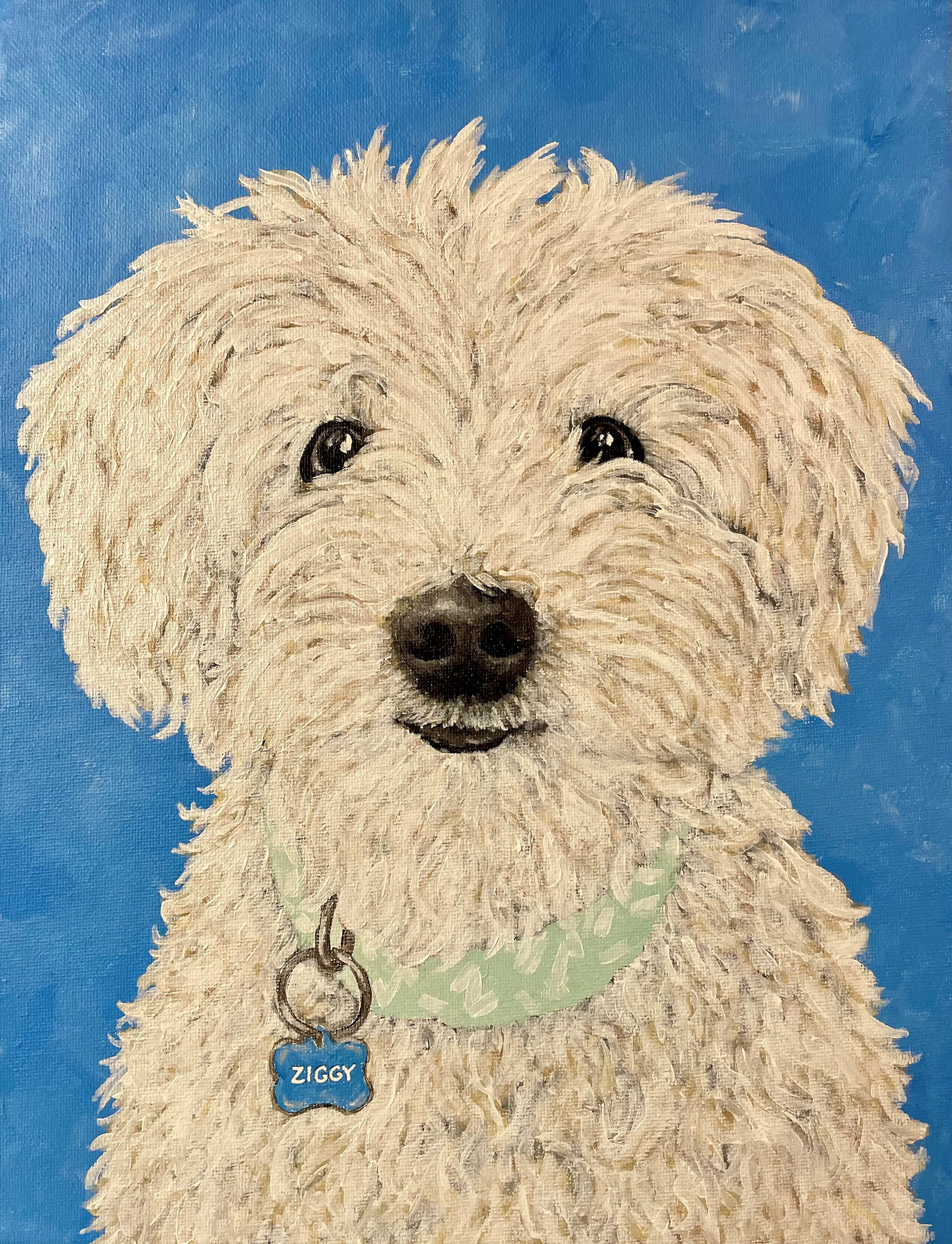 "Ziggy" 11"x14" acrylic painting