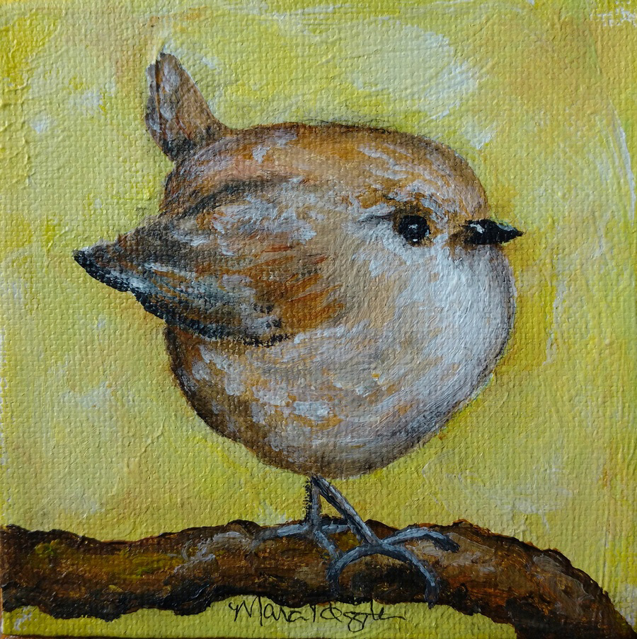"Chester" - 4"x4" acrylic on canvas