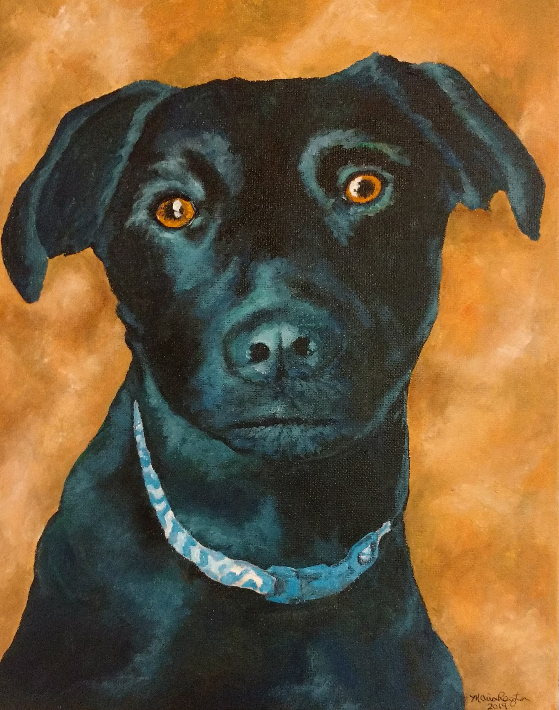 "Bowie" 11"x14" acrylic on canvas