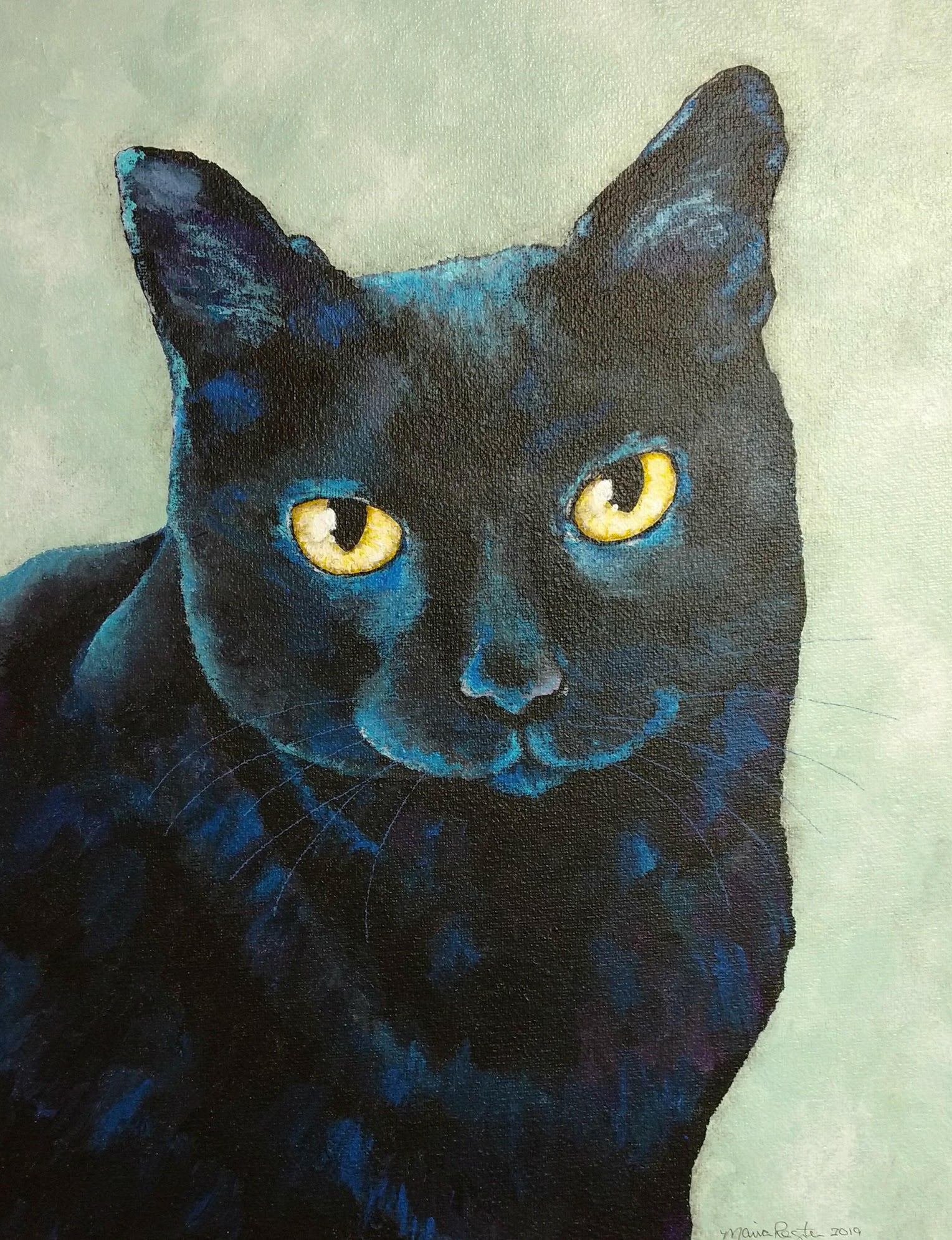 "Lola" - 11"x14" acrylic pet portrait