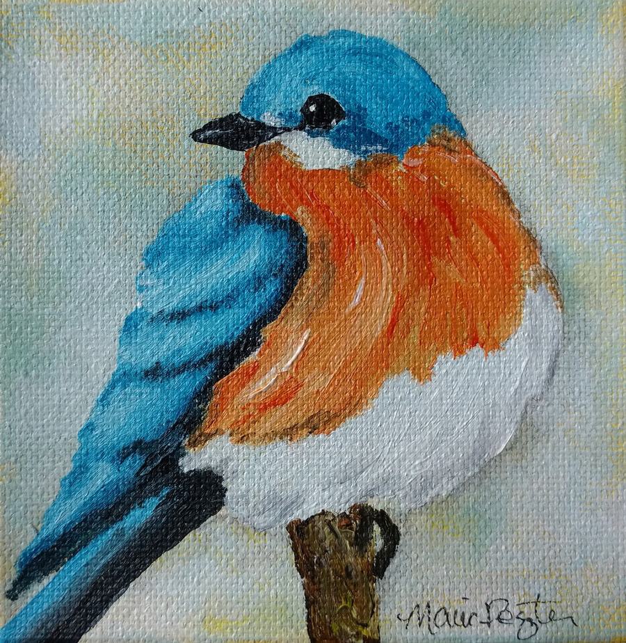 "Penelope" - 4"x4" acrylic on canvas
