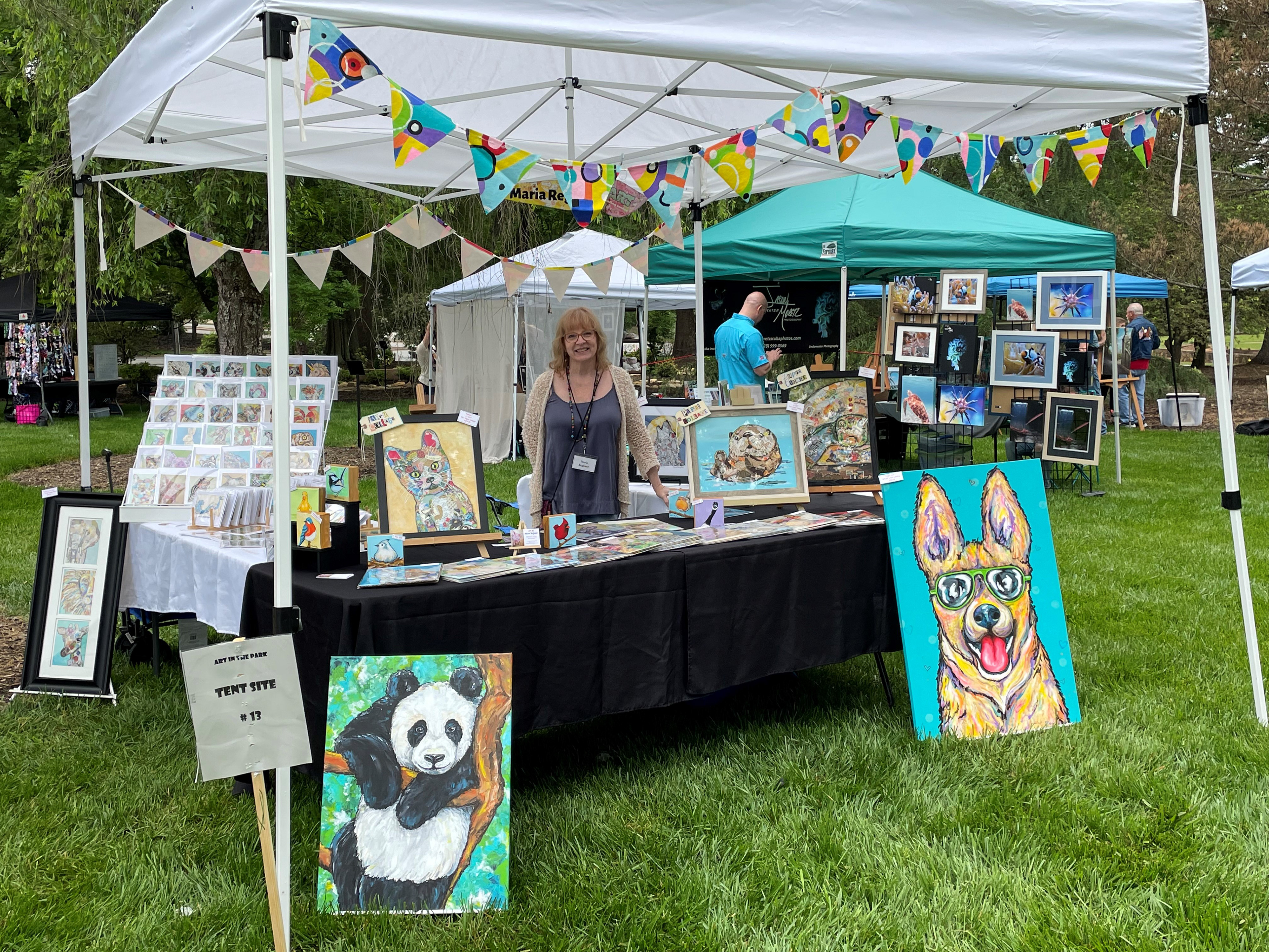 2023 Art in the Park booth, Hickory, NC