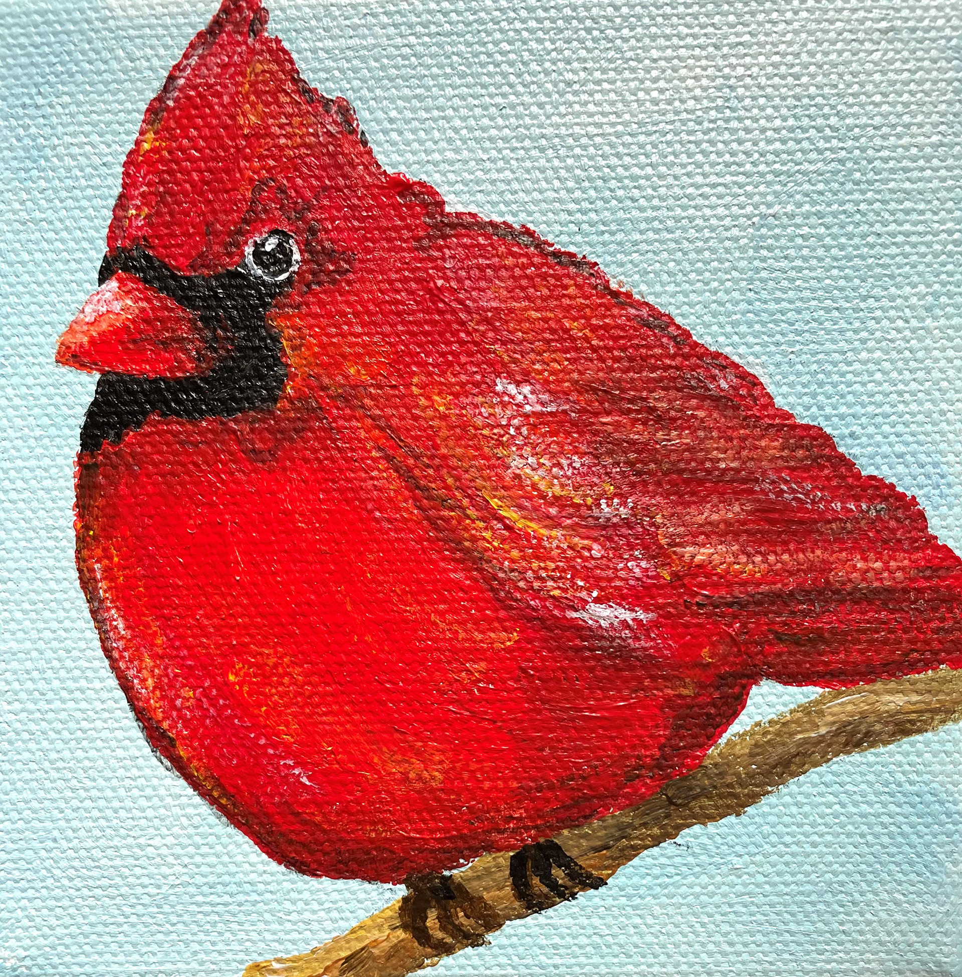 Valentino 4"x4" acrylic on canvas