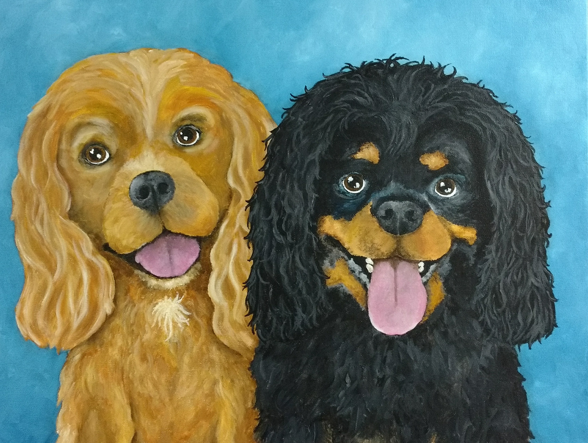 "Bentley & Charlie" - 20"x24" acrylic on canvas