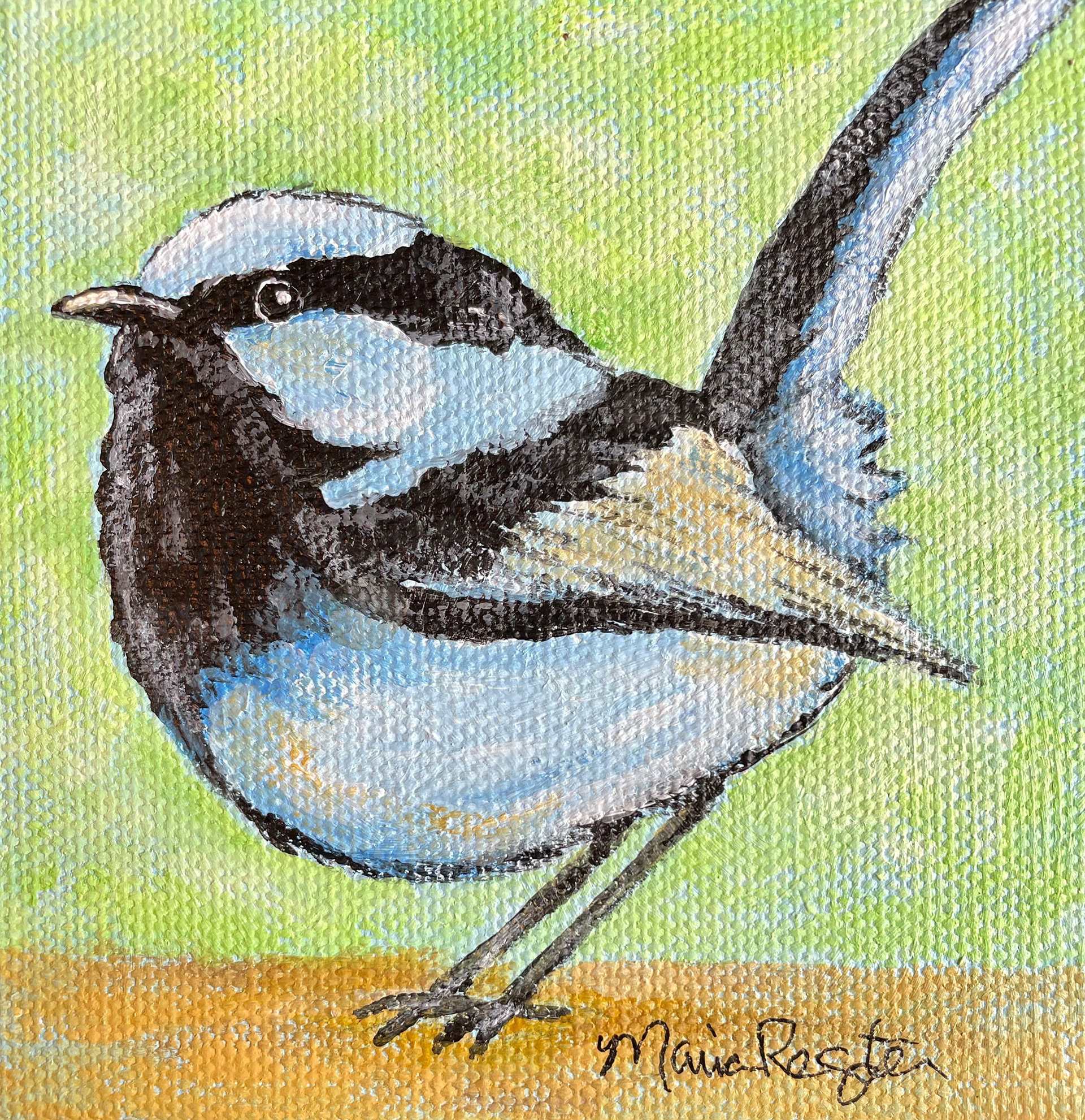 "Fitz" 4"x4" acrylic on canvas