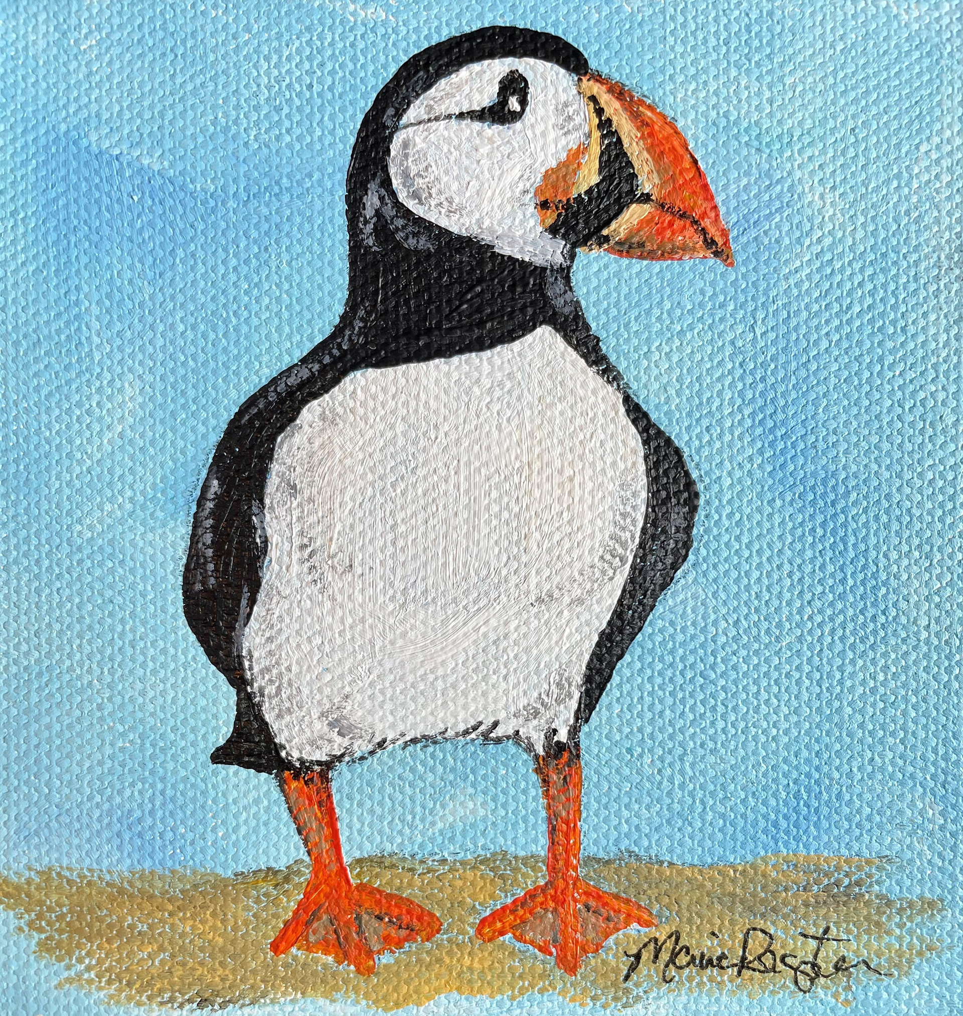"Bill" 4"x4" acrylic on canvas