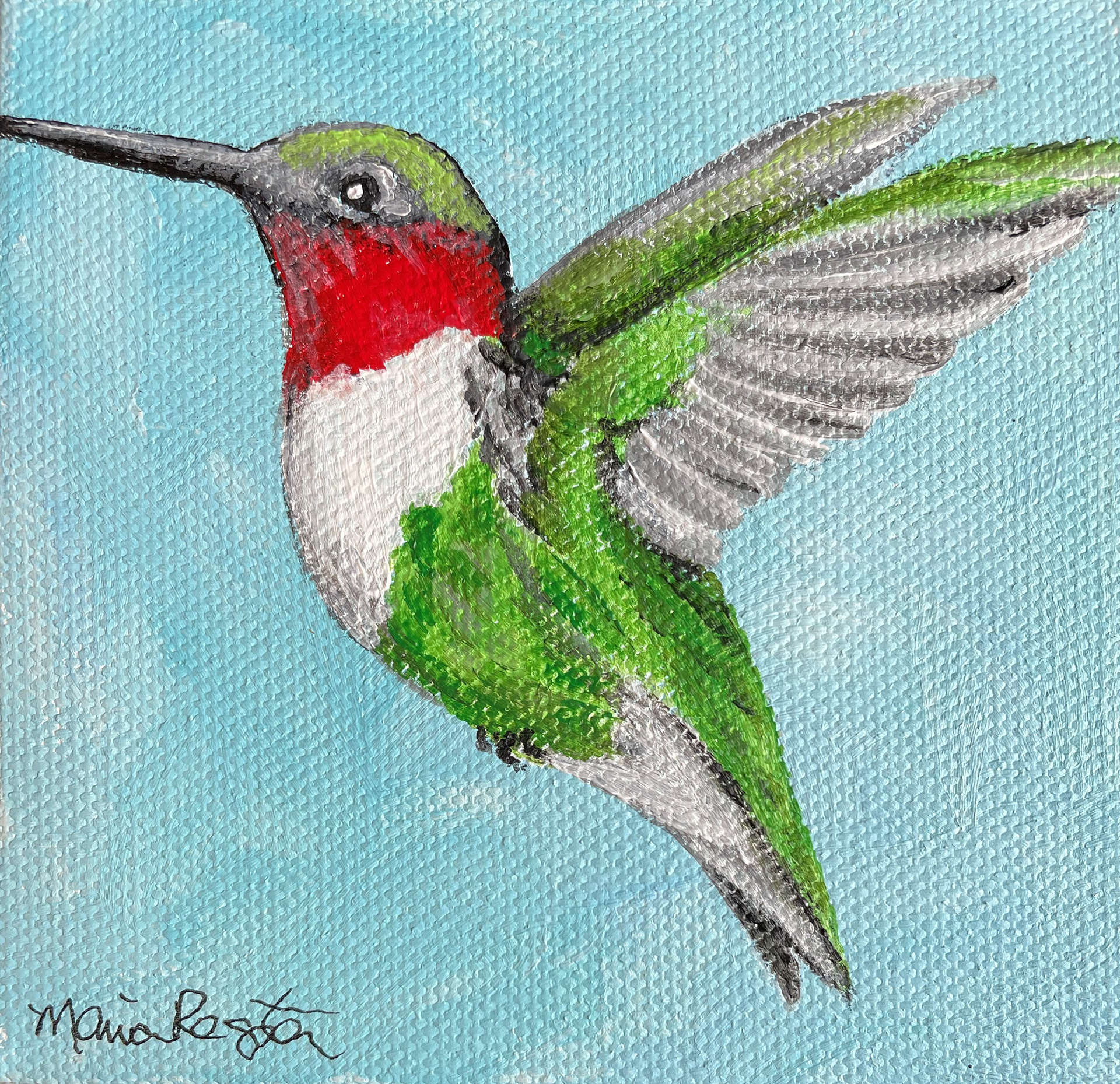 "Herman" 4"x4" acrylic on canvas
