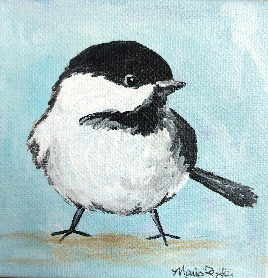 "Buford" - 4"x4" acrylic on canvas