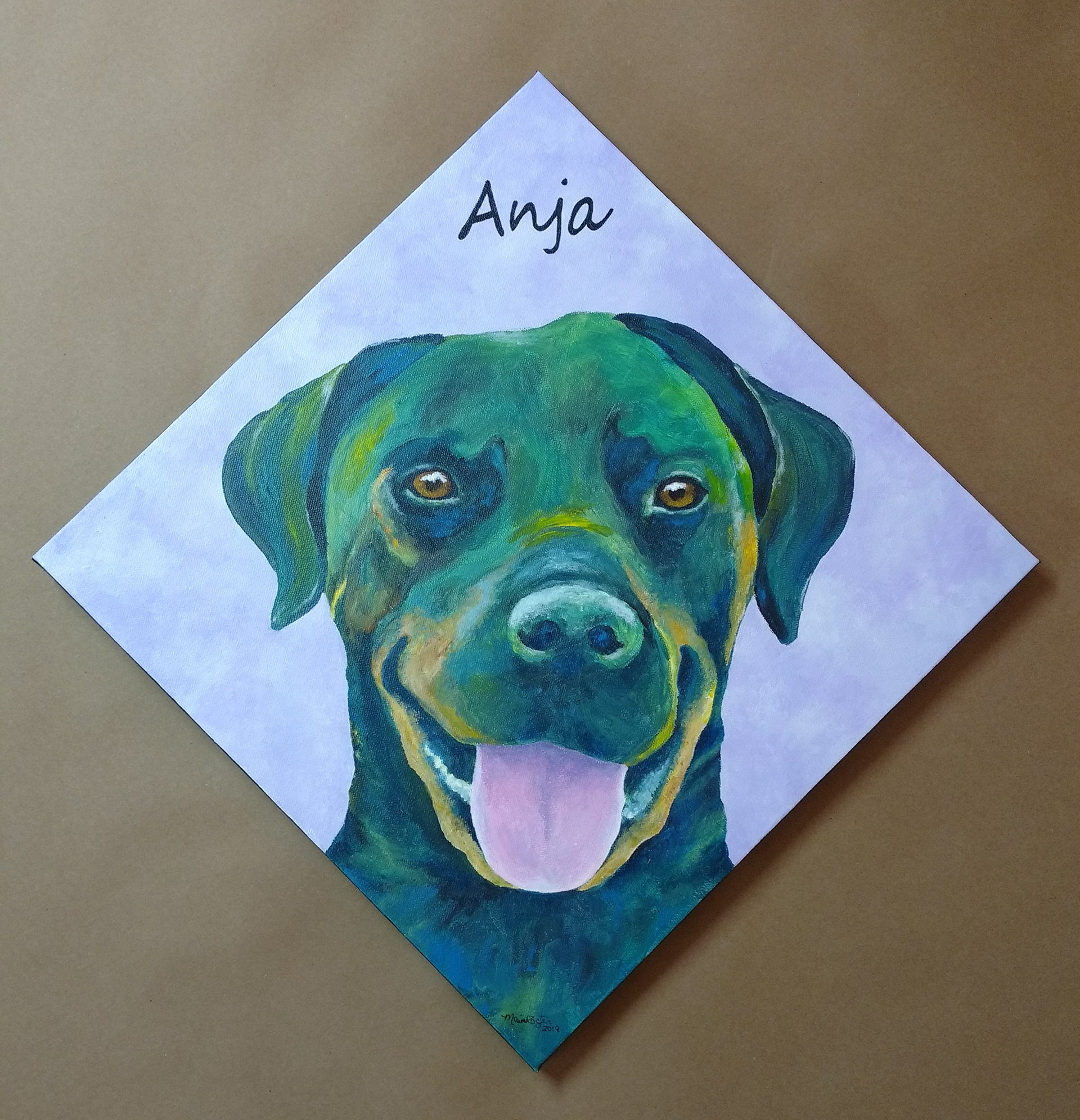 "Anja" - 16"x16" acrylic on canvas