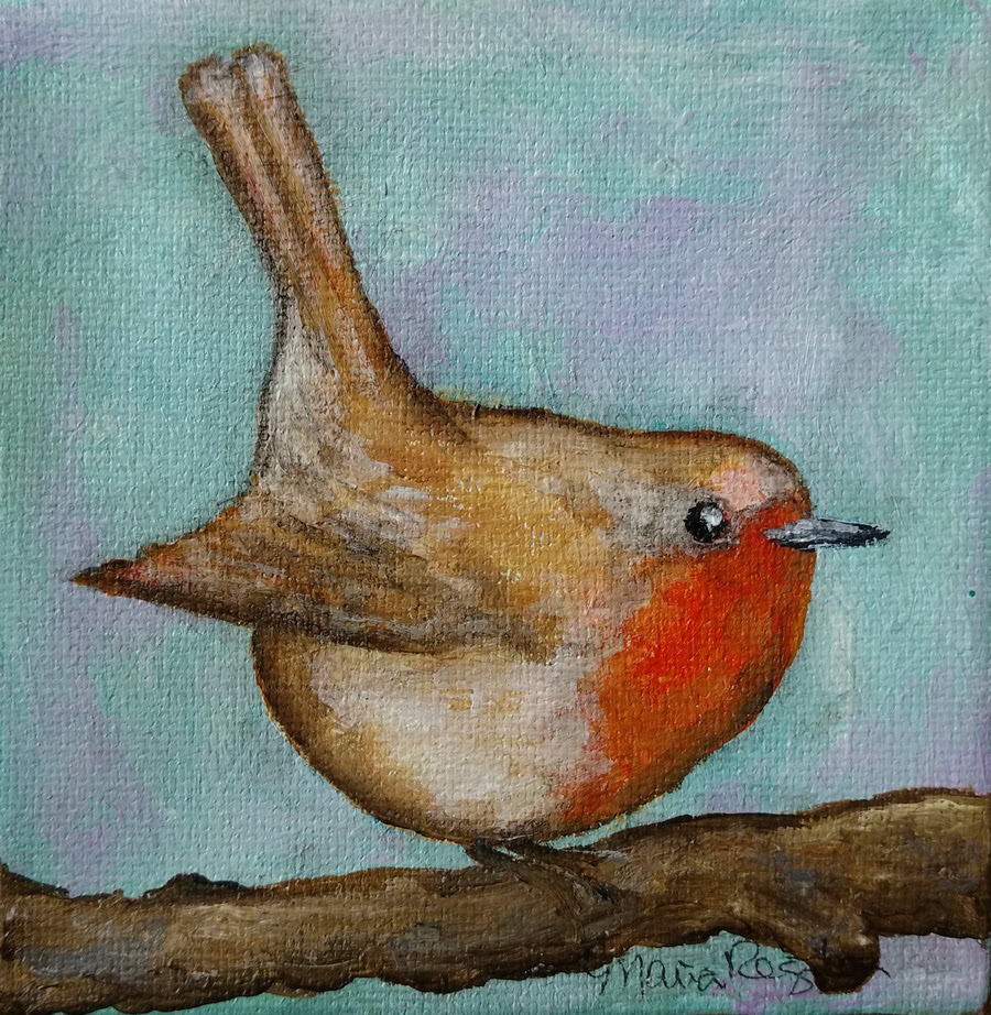 "Suzette" - 4"x4" acrylic on canvas