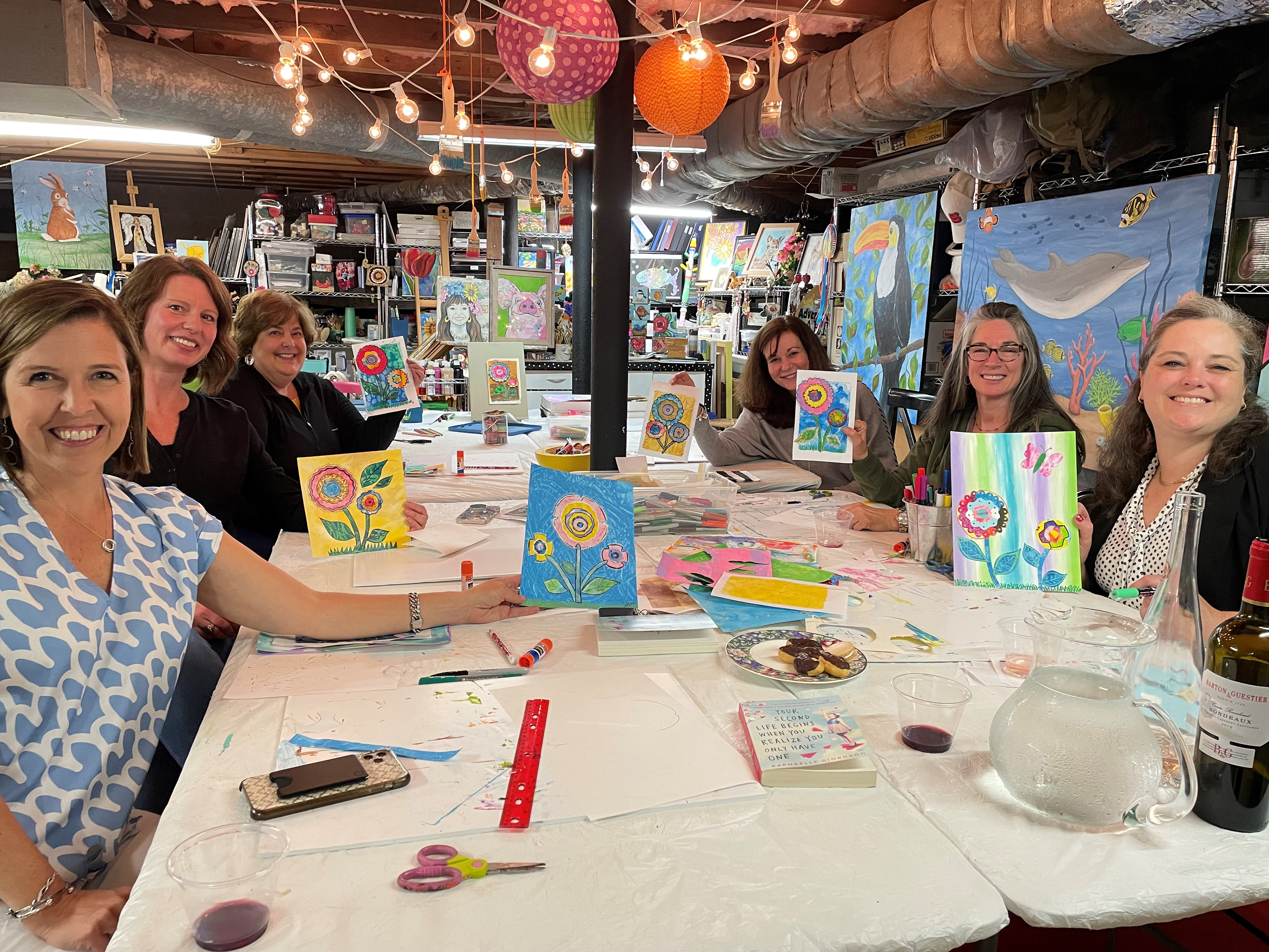 Flowers: Book Club Art Workshop